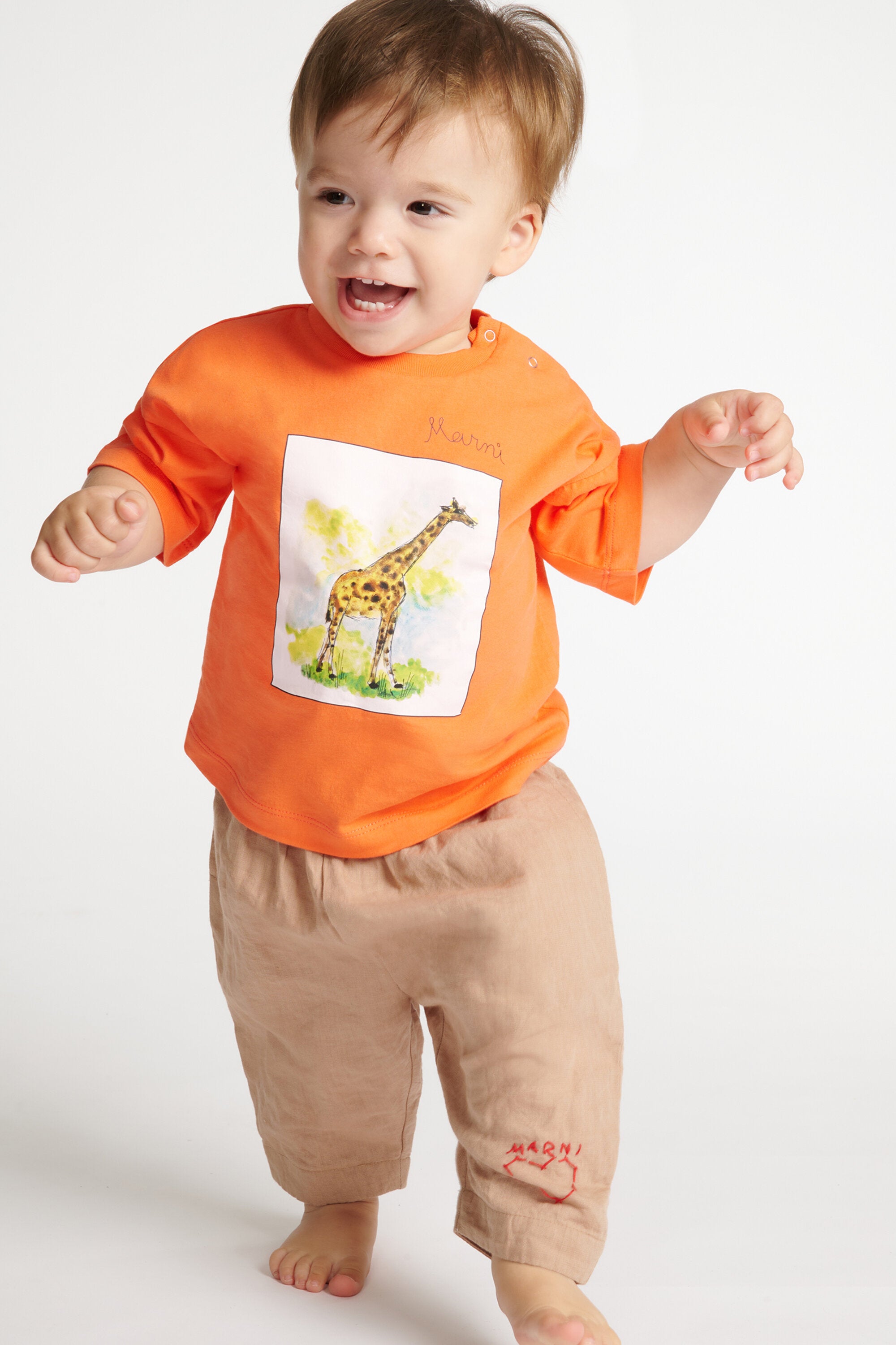 T-shirt avec imprimé girafe et logo