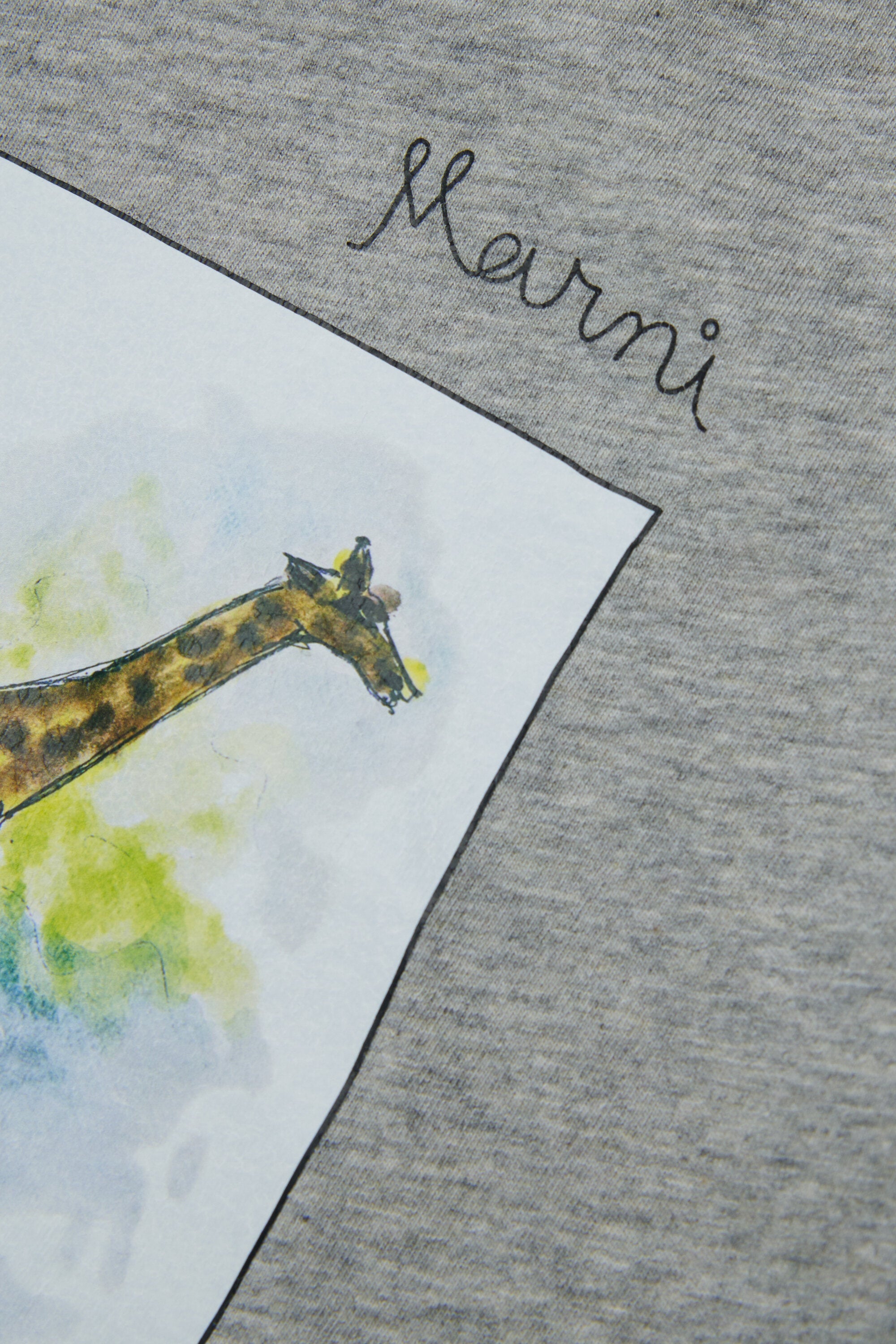 T-Shirt mit Giraffen-Print und Logo