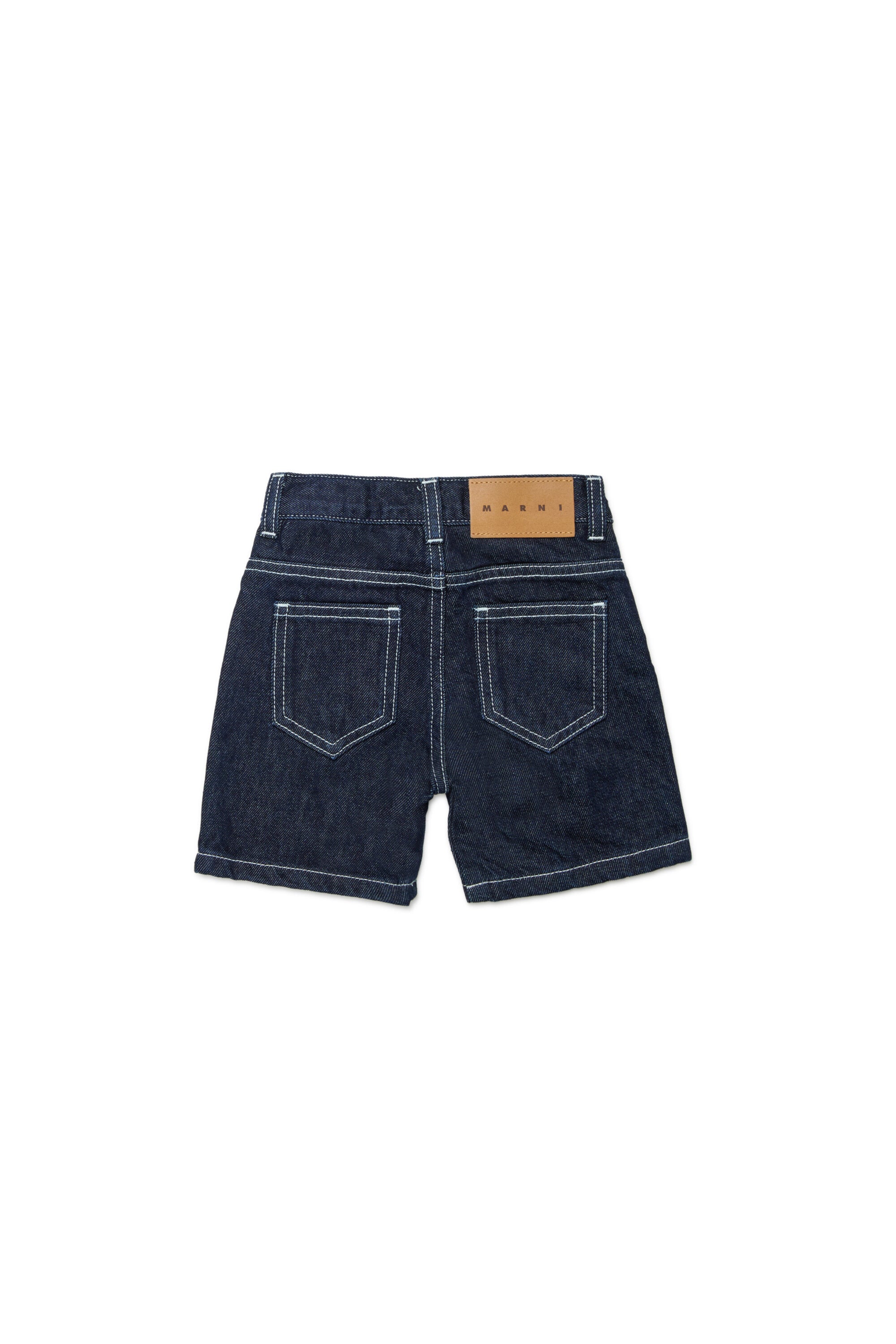 Shorts denim blu scuro