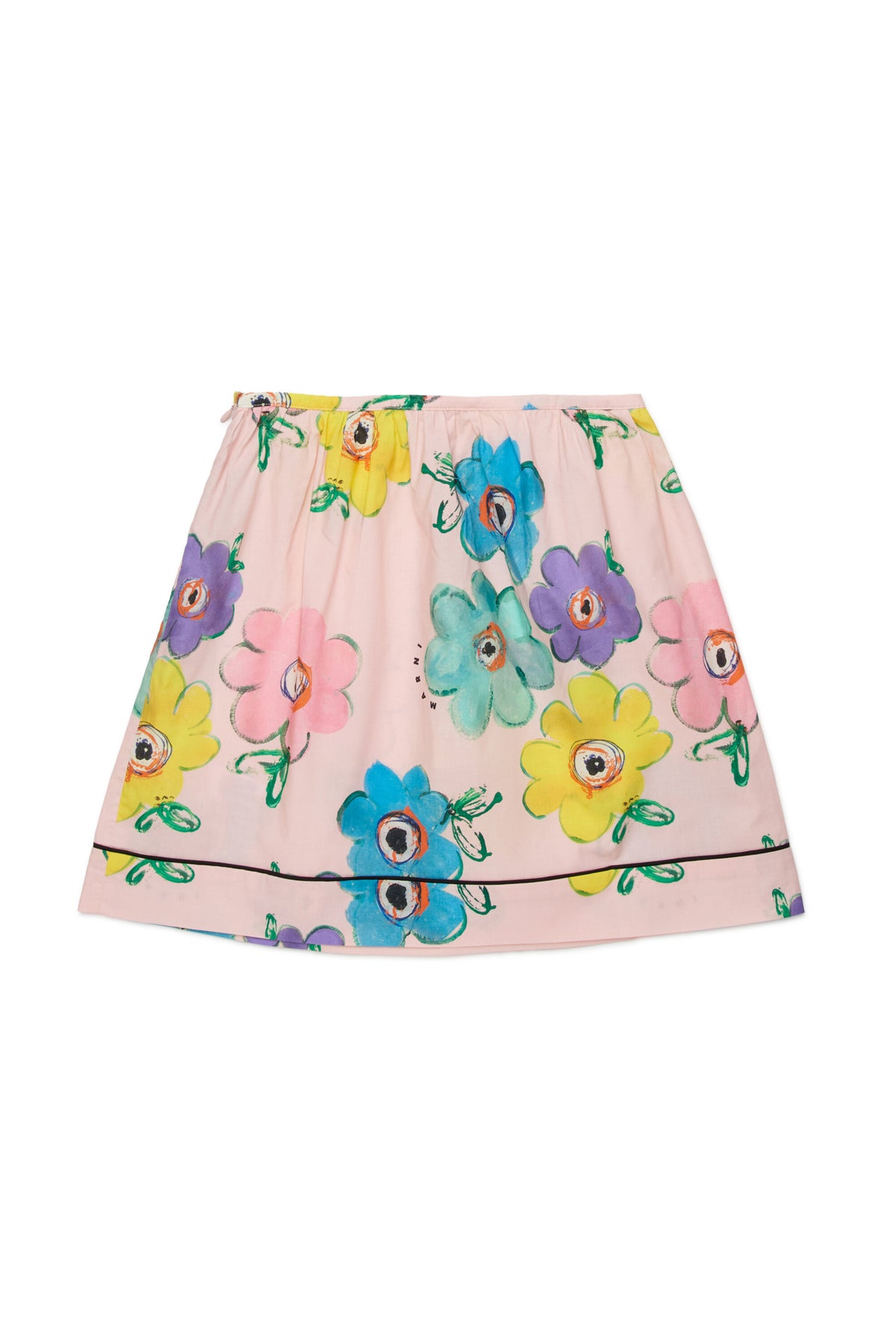 Gonna a fiori con logo