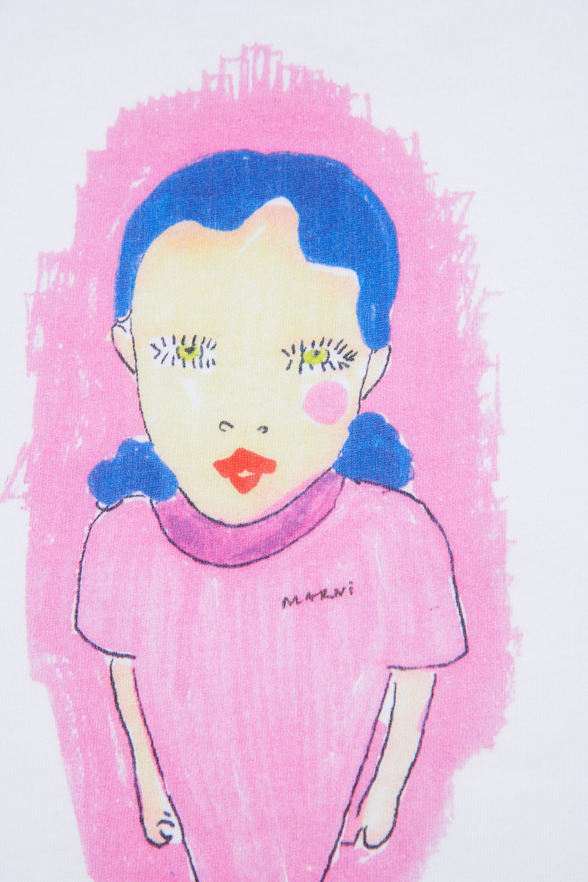 T-shirt stampa grafica con profili a contrasto