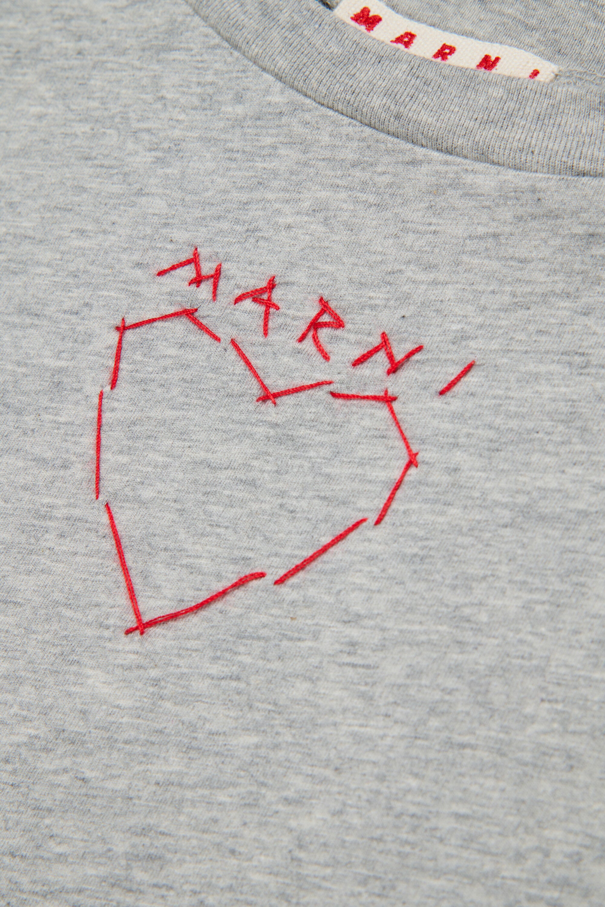 T-shirt with heart embroidery on the front