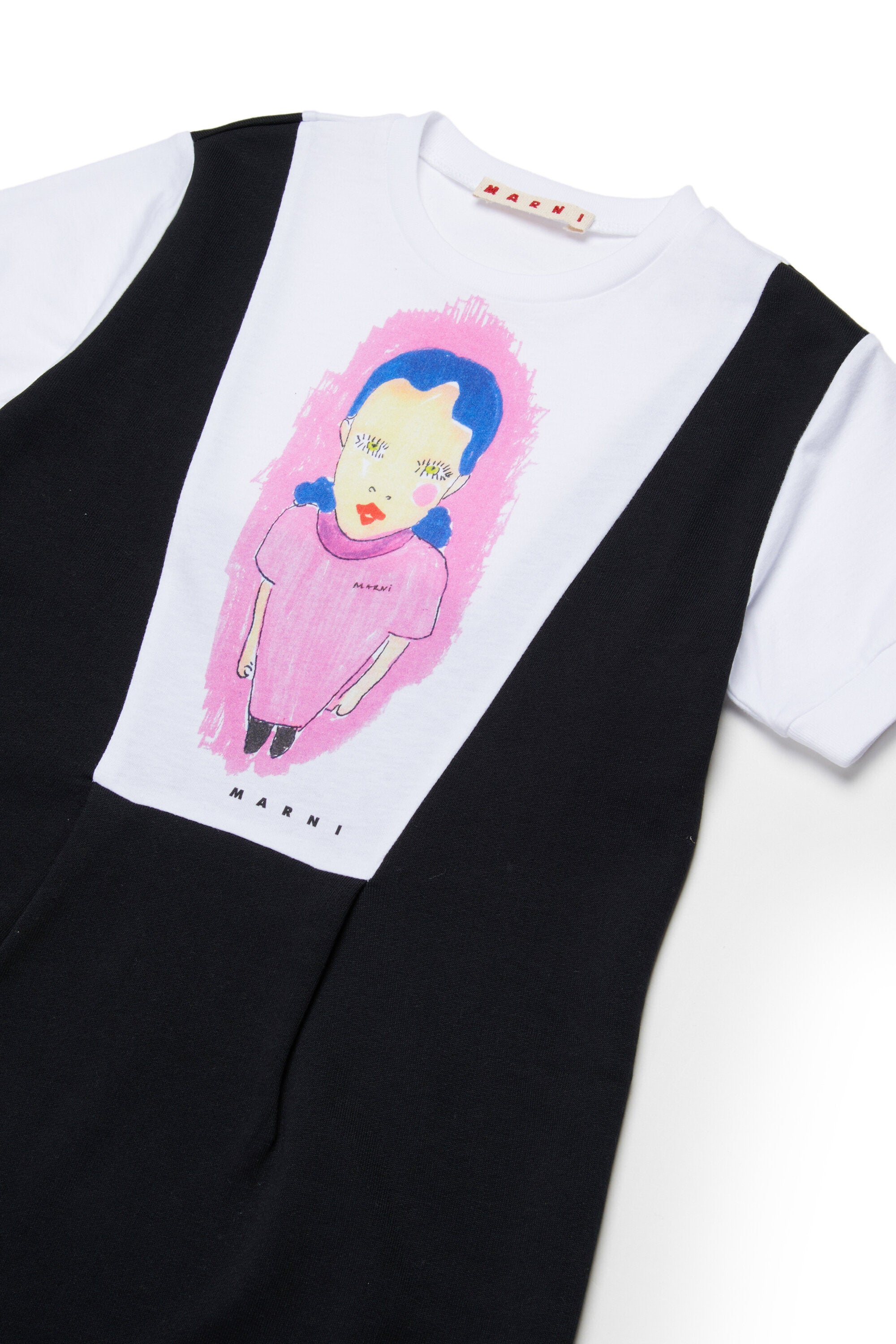 Robe courte à imprimé graphique