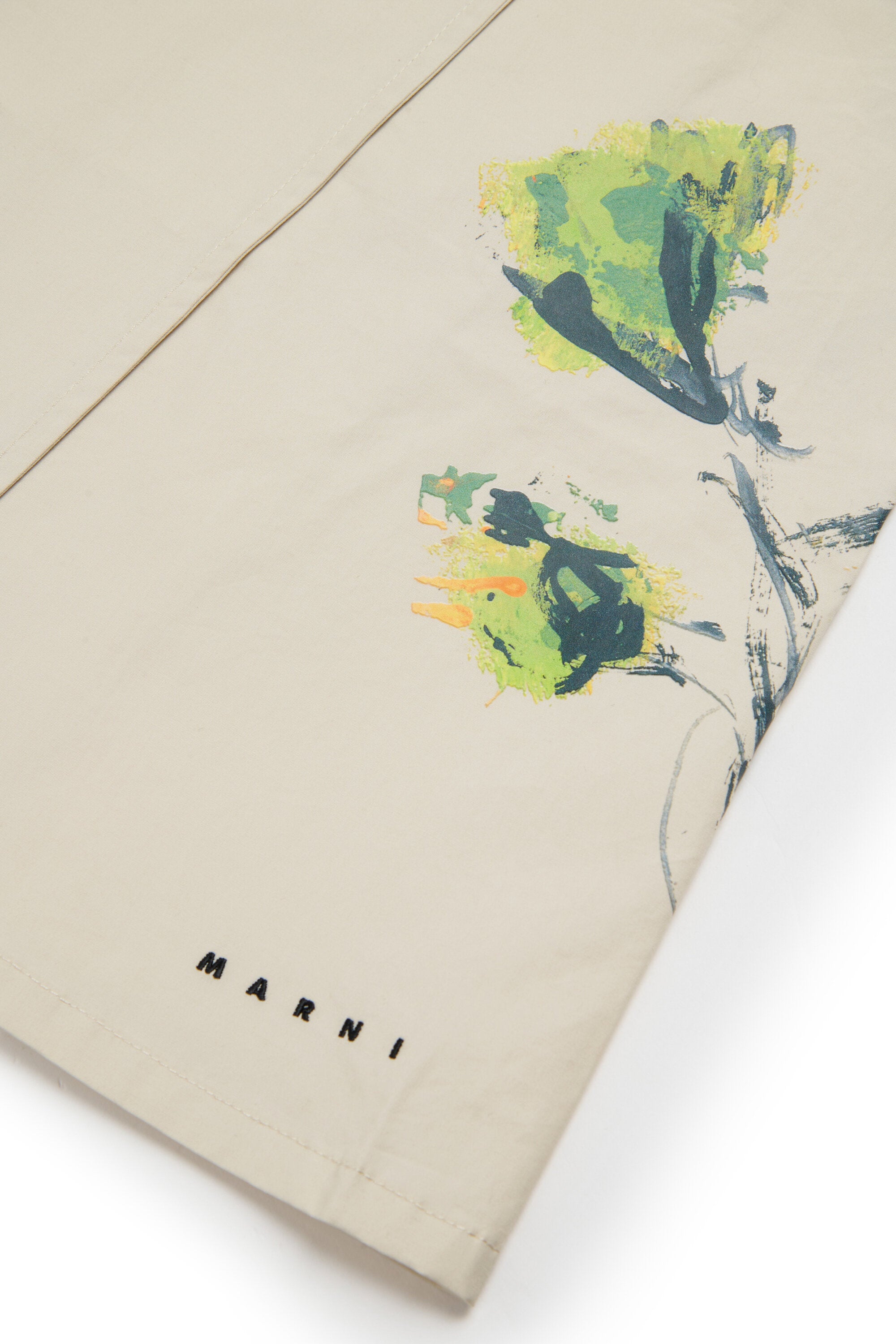 Pantalon large à imprimé floral