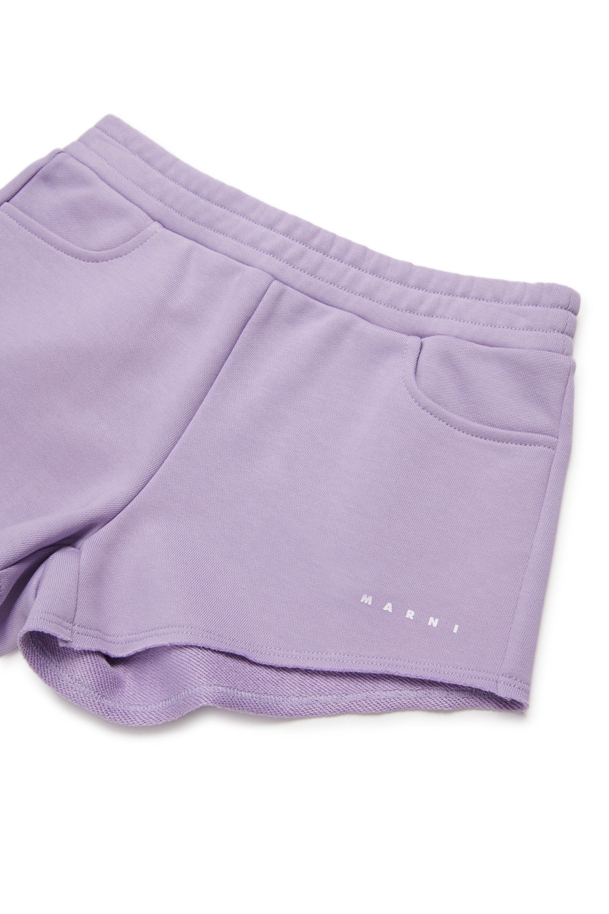 Fleece shorts with logo