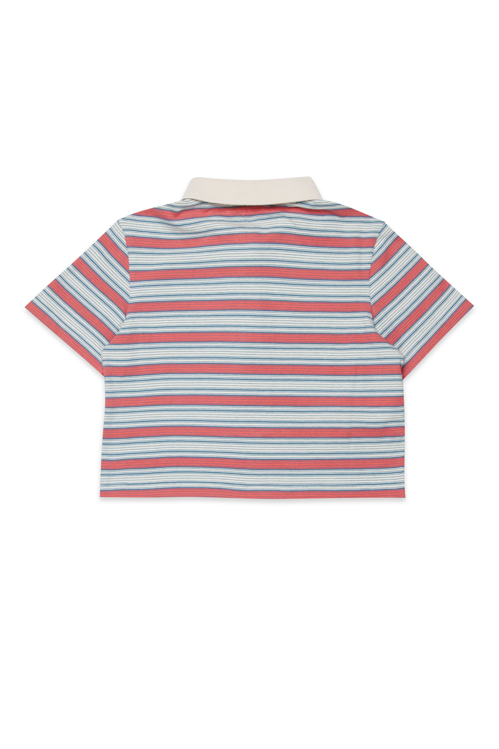 Polo a righe con logo