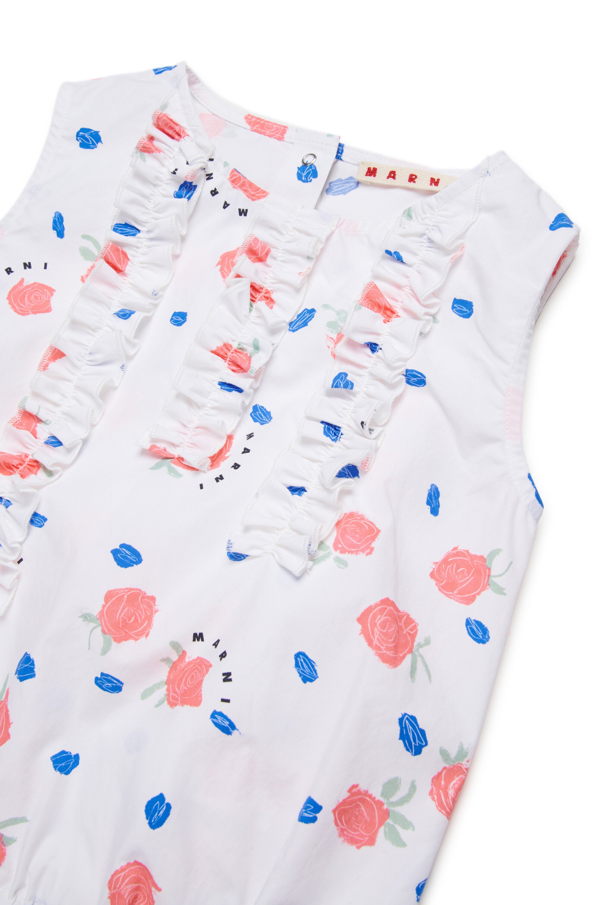 Camisa sin mangas con volantes