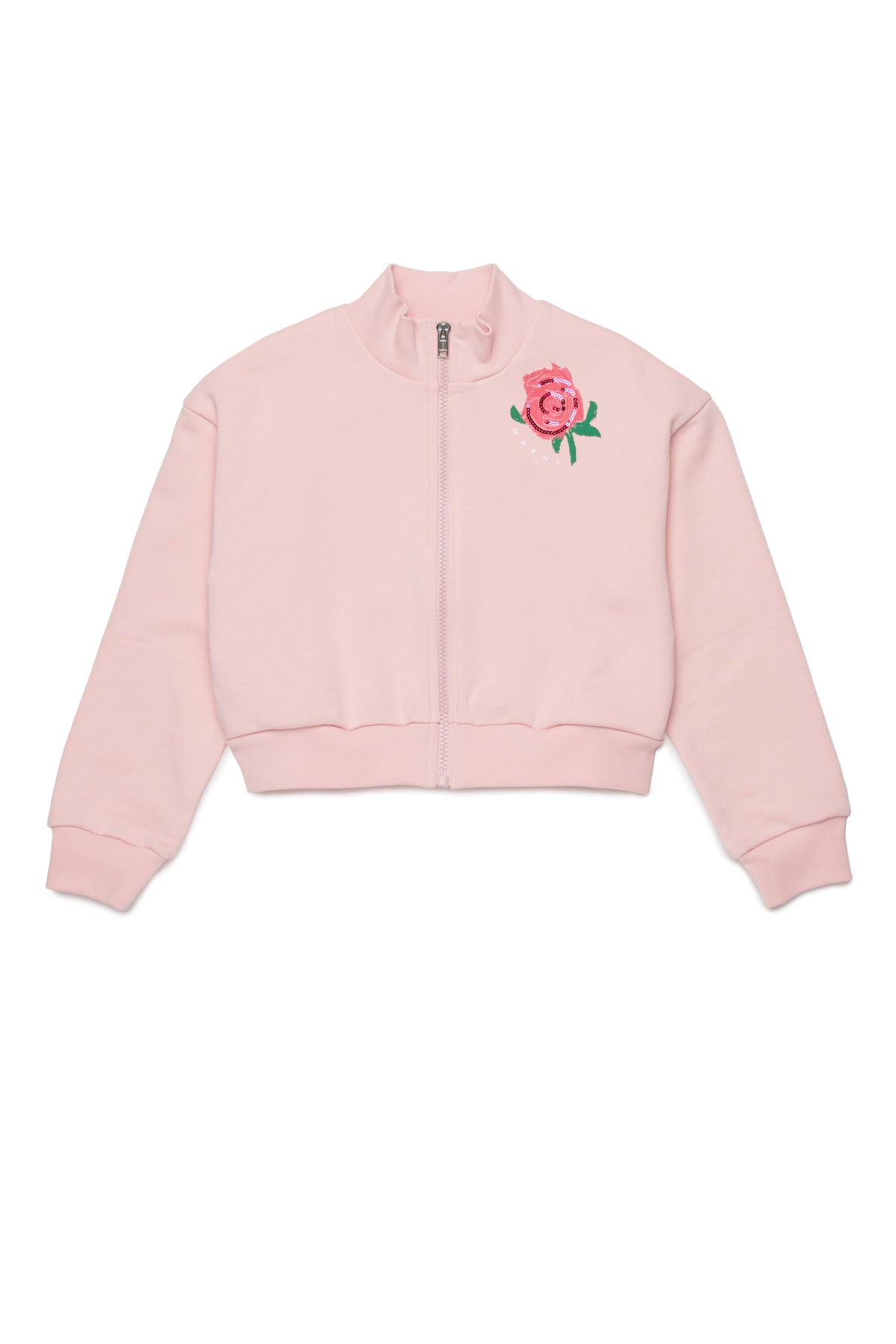 Sweatshirt mit durchgehendem Reißverschluss und Logo
