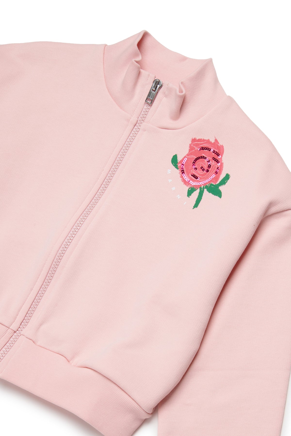 Sweatshirt mit durchgehendem Reißverschluss und Logo