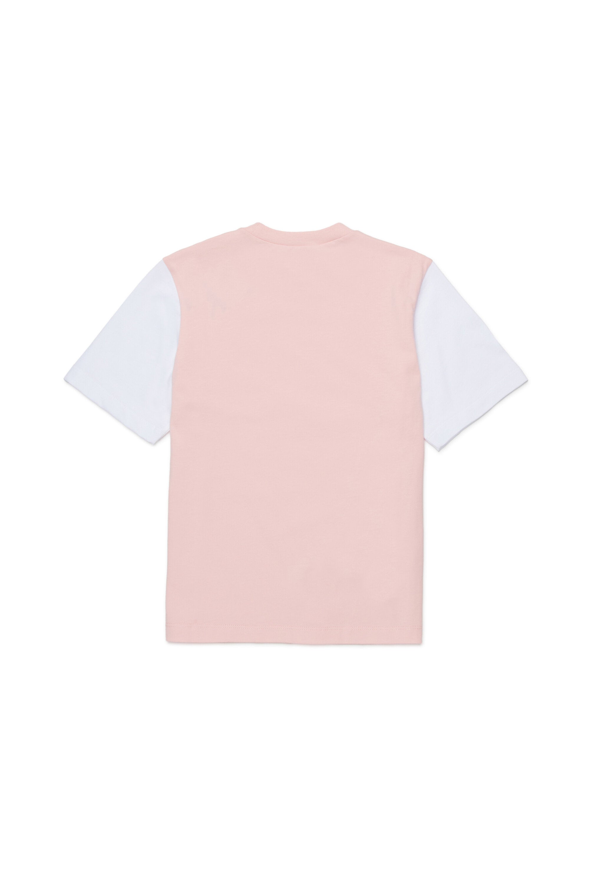 T-shirt con stampa e paillettes