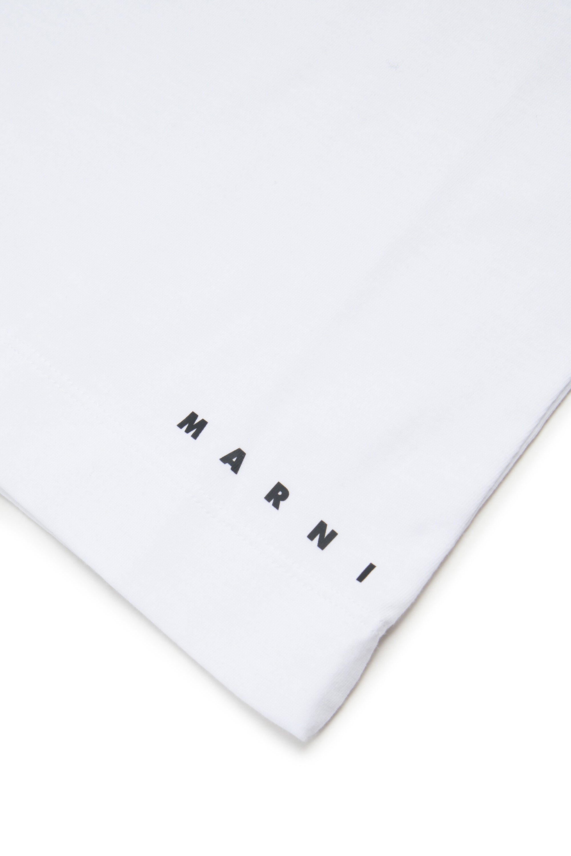 T-shirt con stampa dinosauro e logo