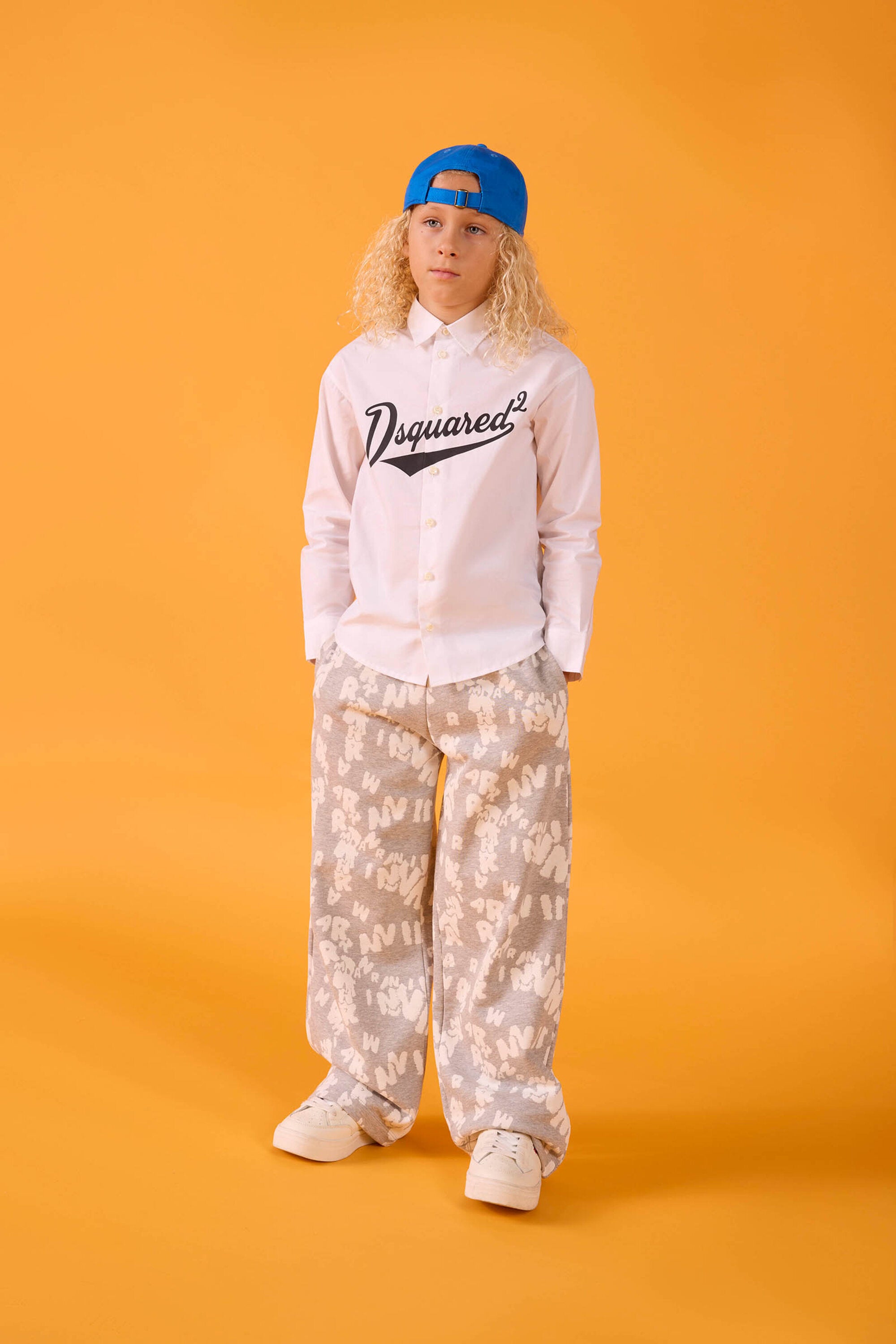 Pantalones de felpa con logo allover