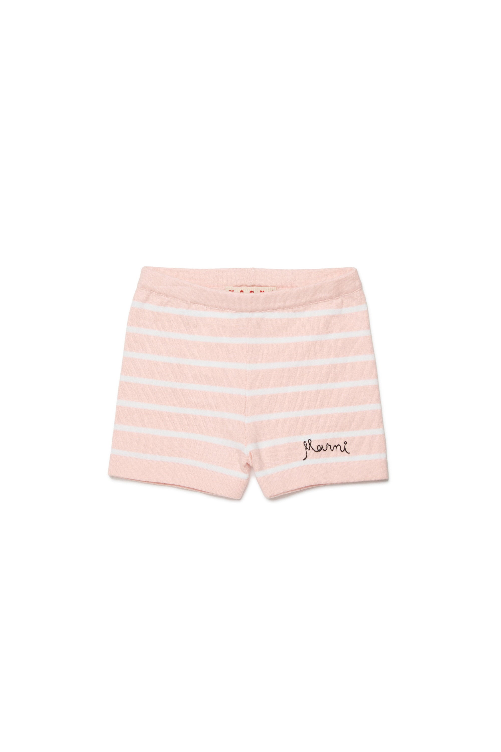 Strickshorts mit Logo