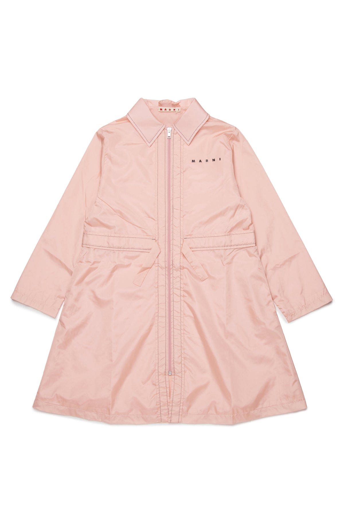 Chaqueta larga con logo estampado