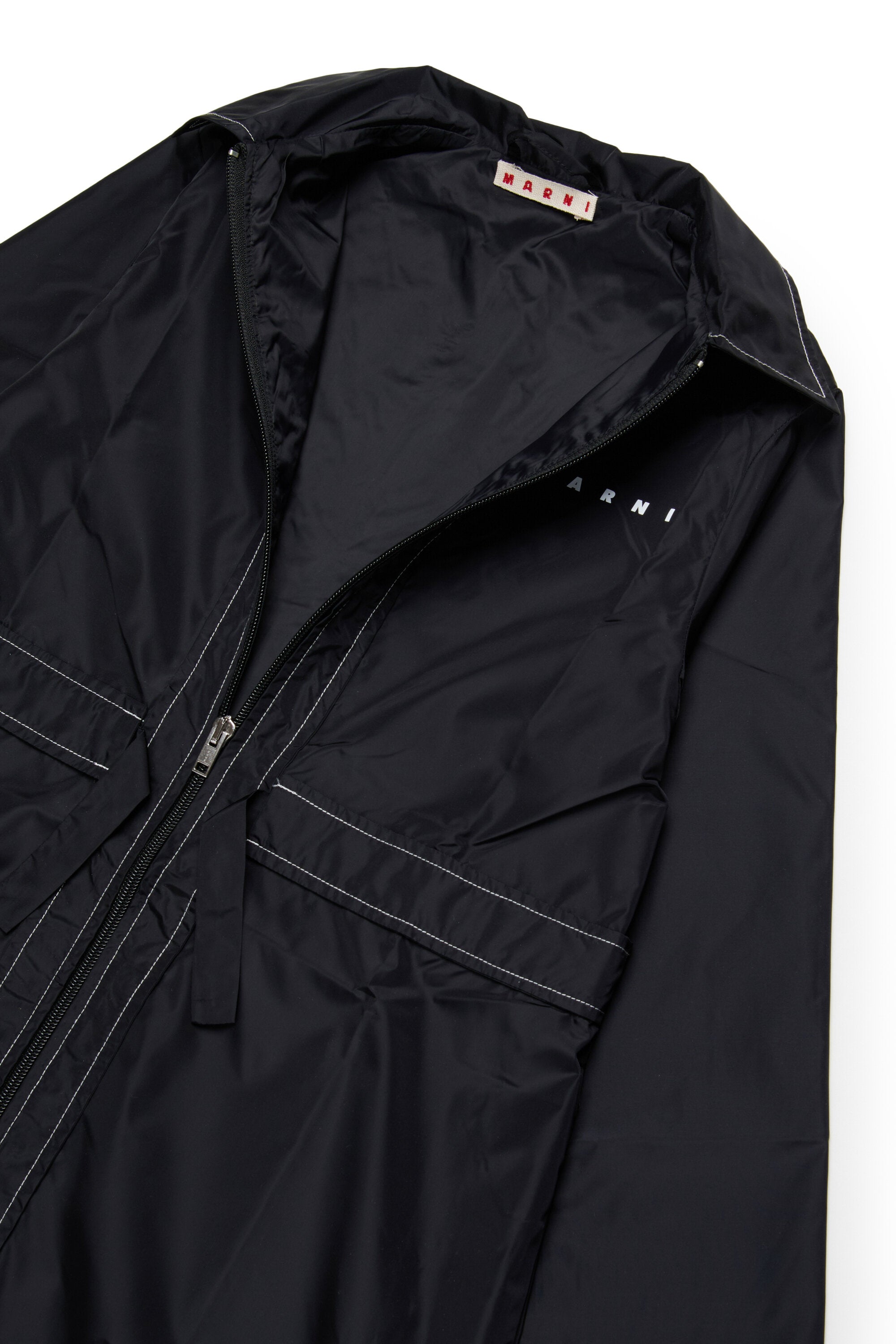 Lange Jacke mit aufgedrucktem Logo