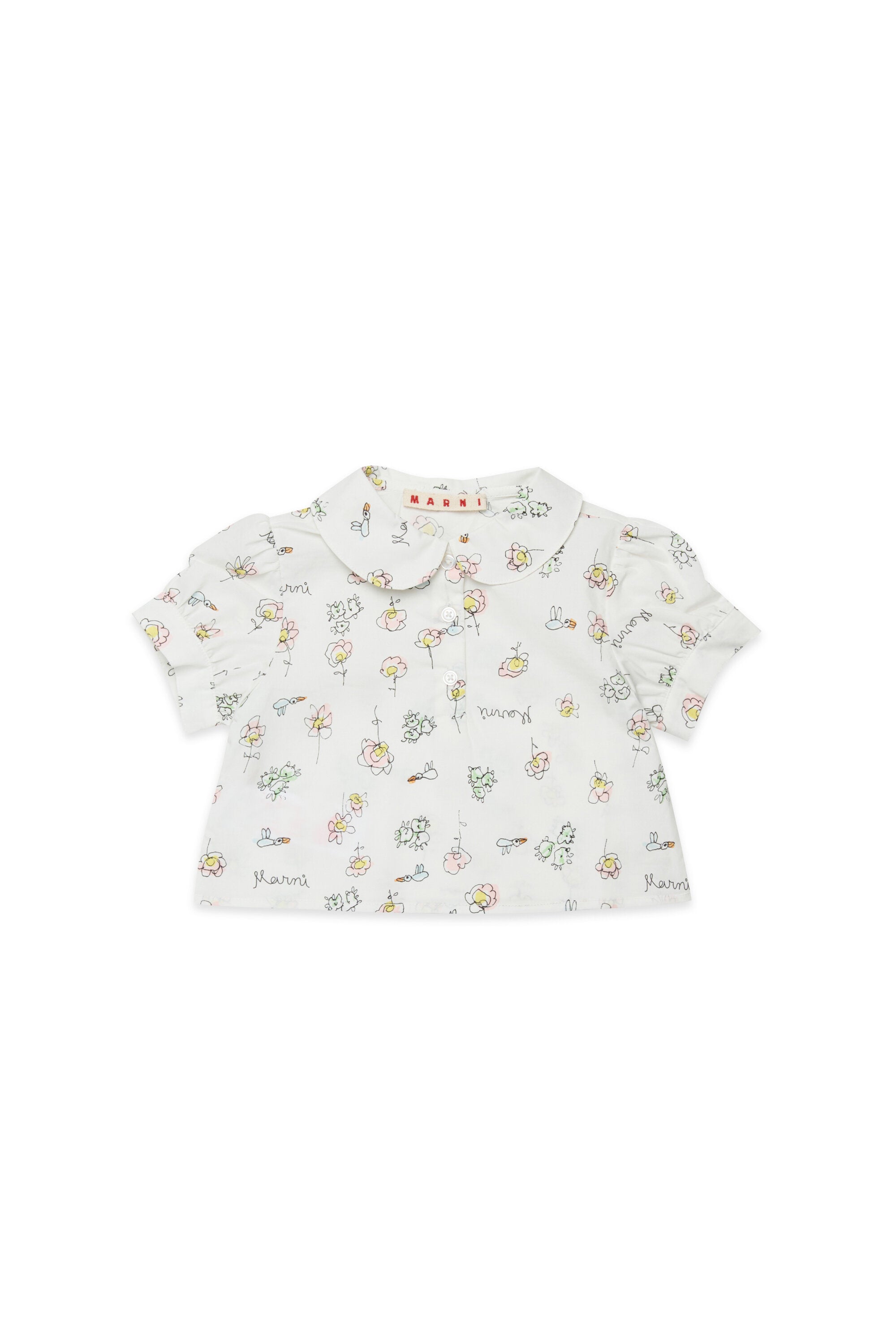 Camisa de manga corta con estampado de flores