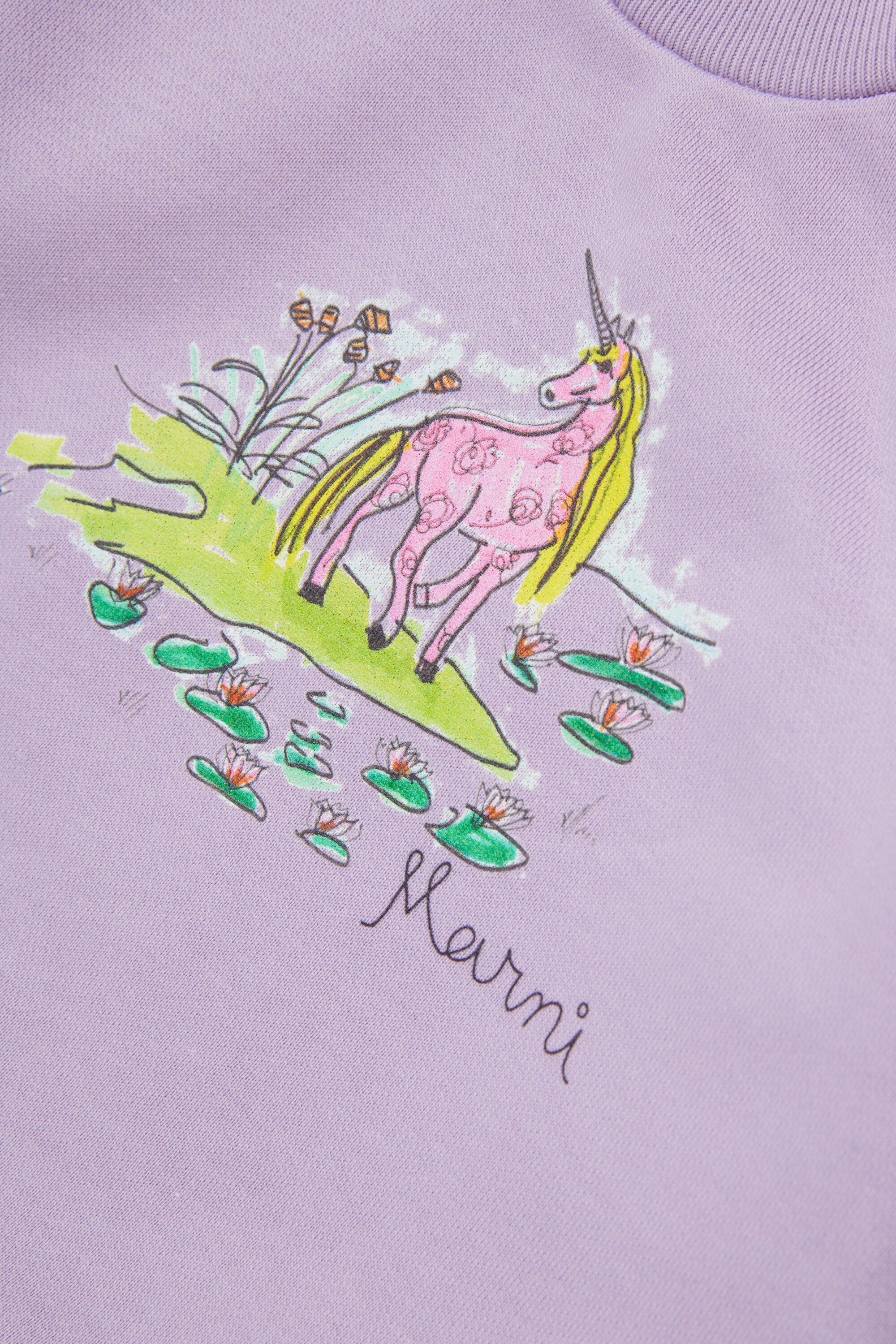 Felpa girocollo con logo stampato