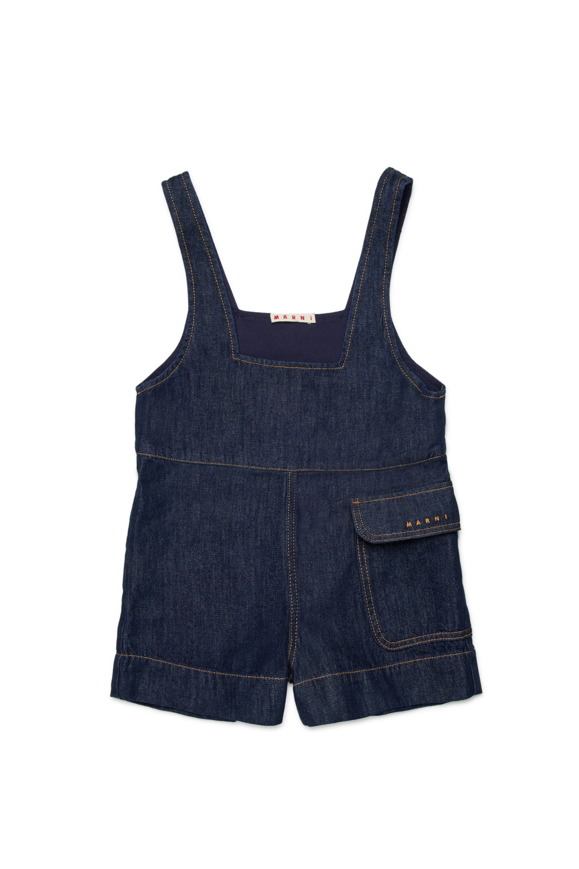 Short jumpsuit with logo