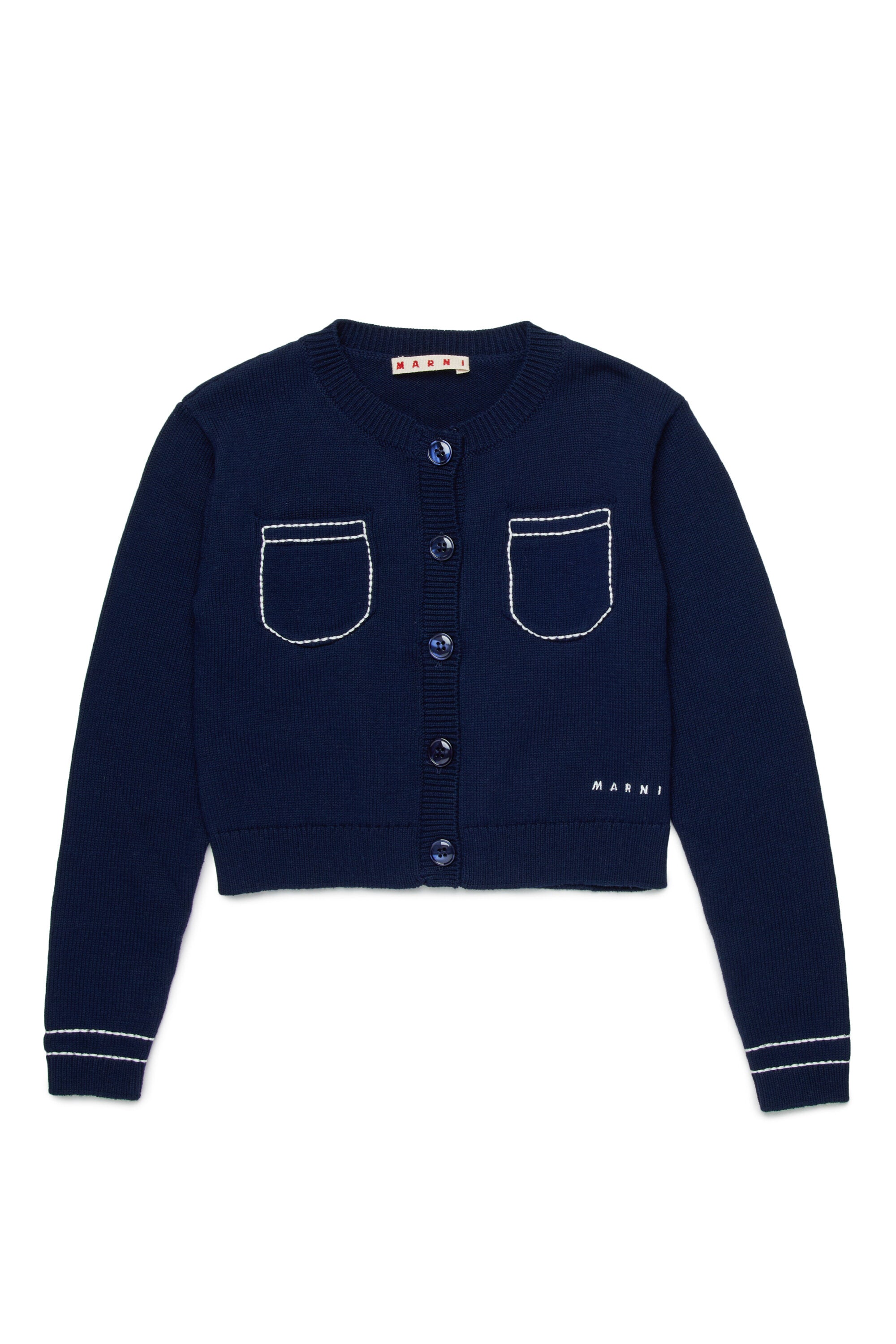 Cardigan in maglia con logo
