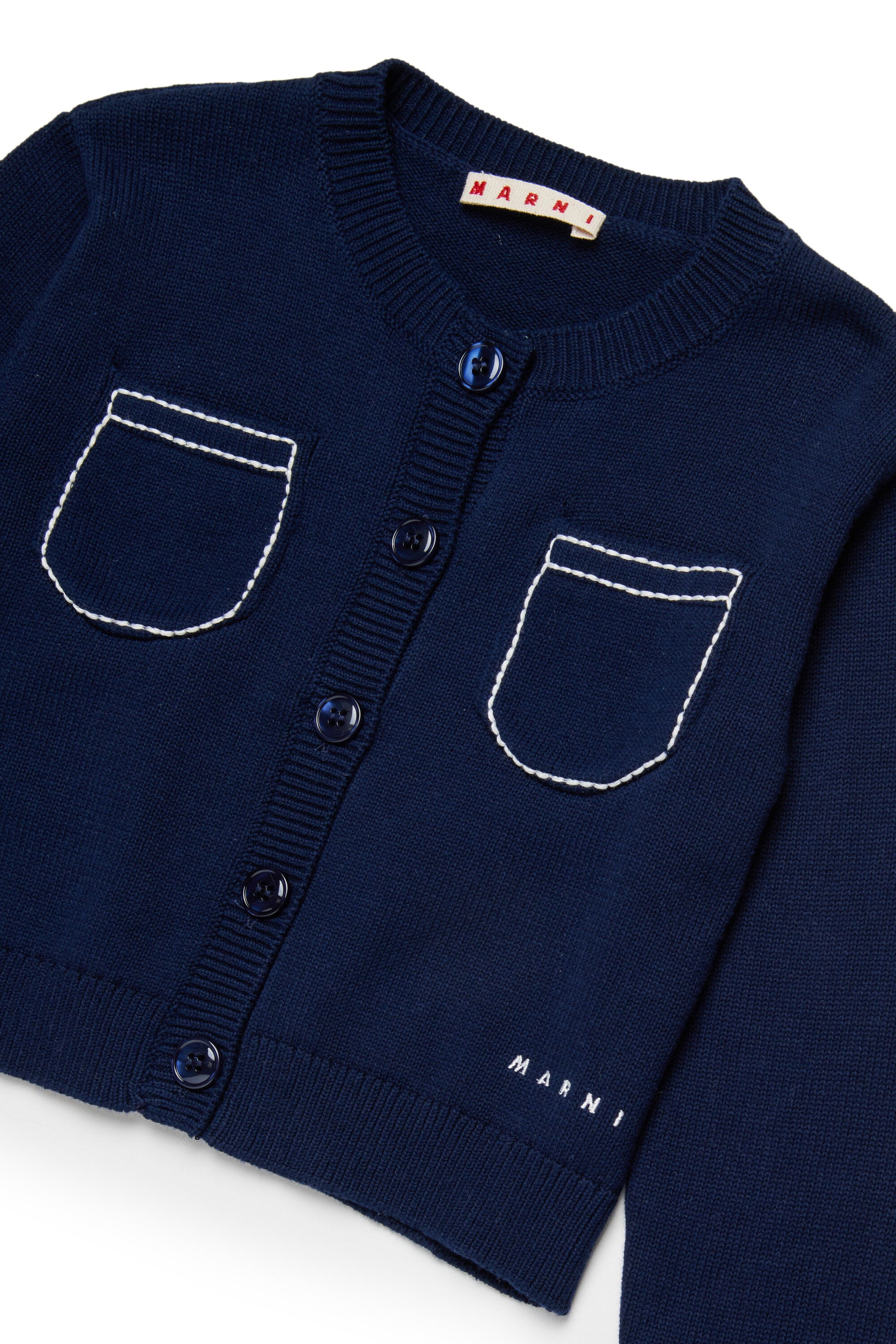 Cardigan in maglia con logo