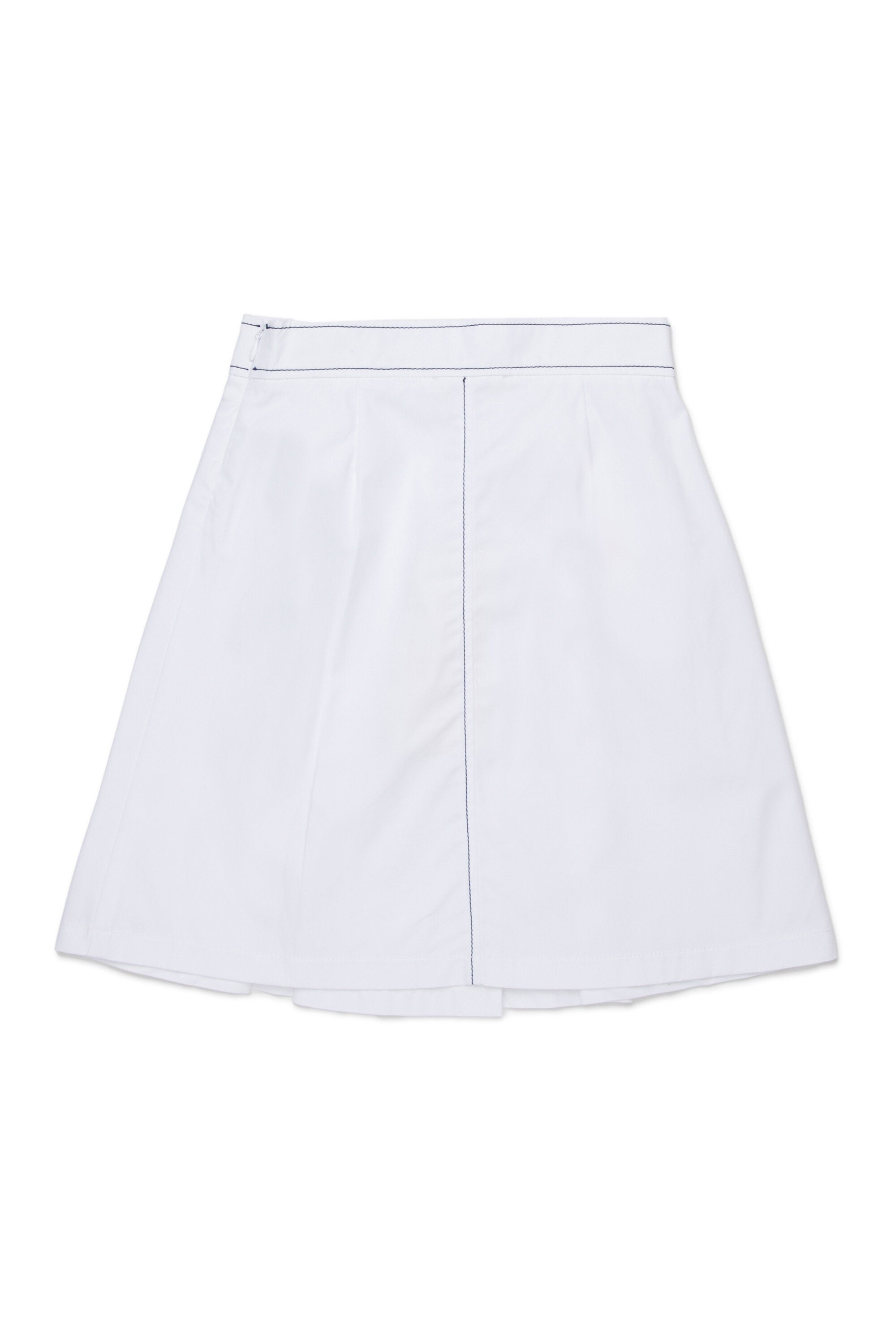 Pleated skirt with logo