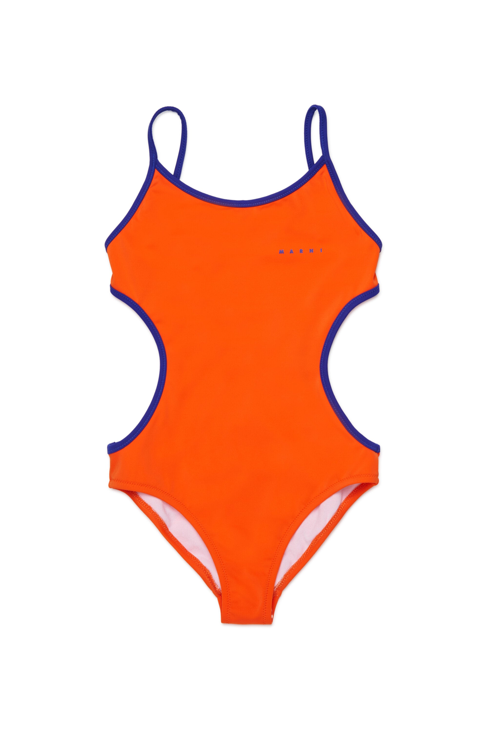 One-piece swimsuit with logo