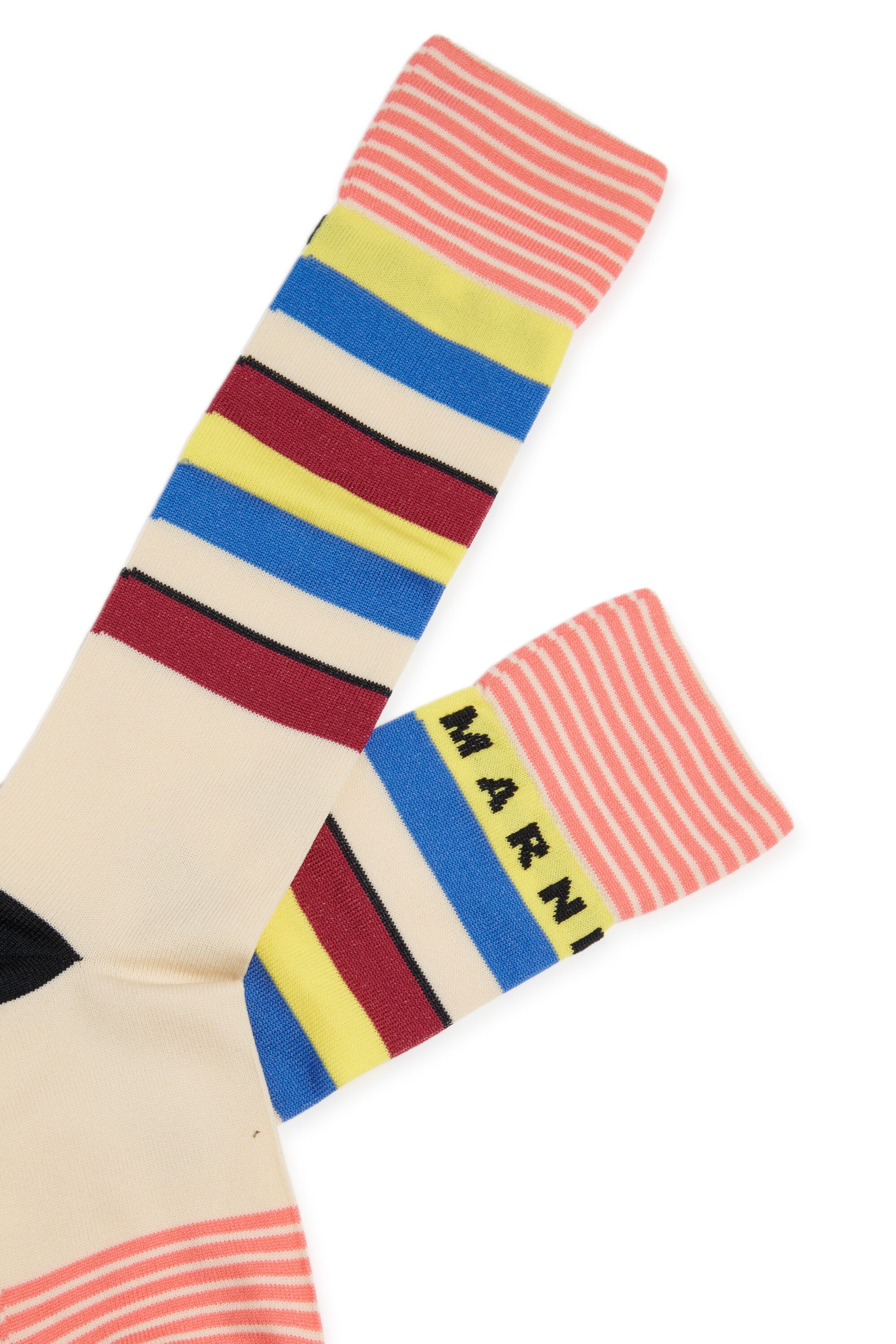 Gestreifte Socken mit Logo