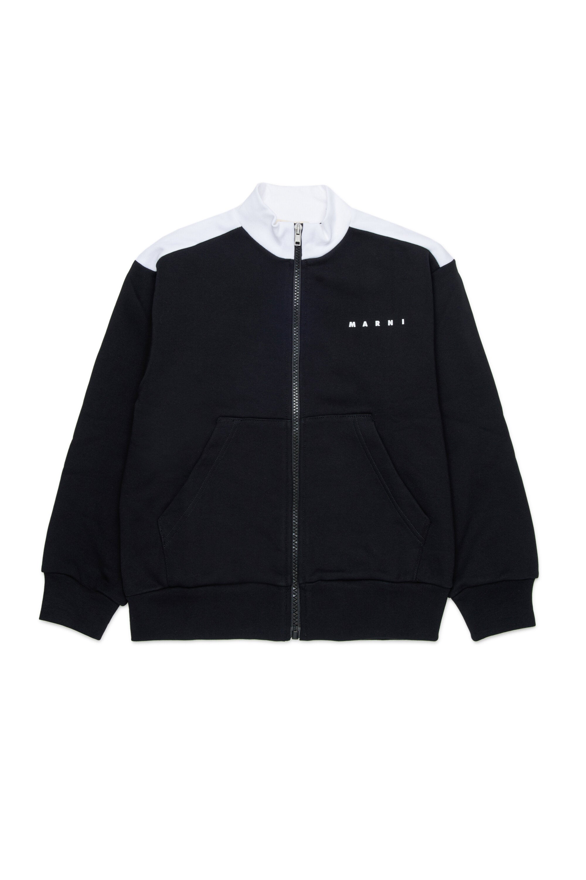 Sweatshirt mit durchgehendem Reißverschluss und Logo