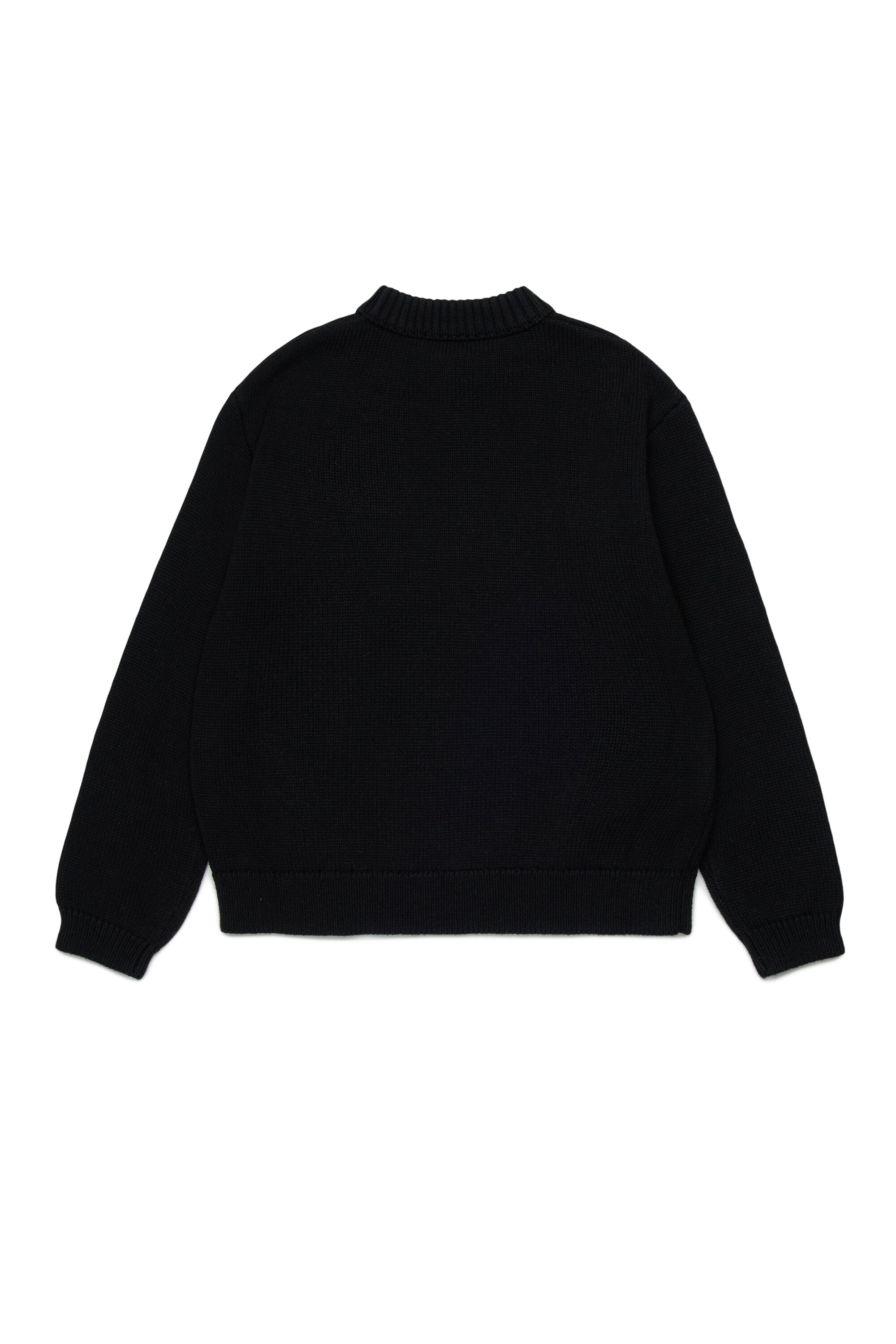 Pullover girocollo con taschino e logo