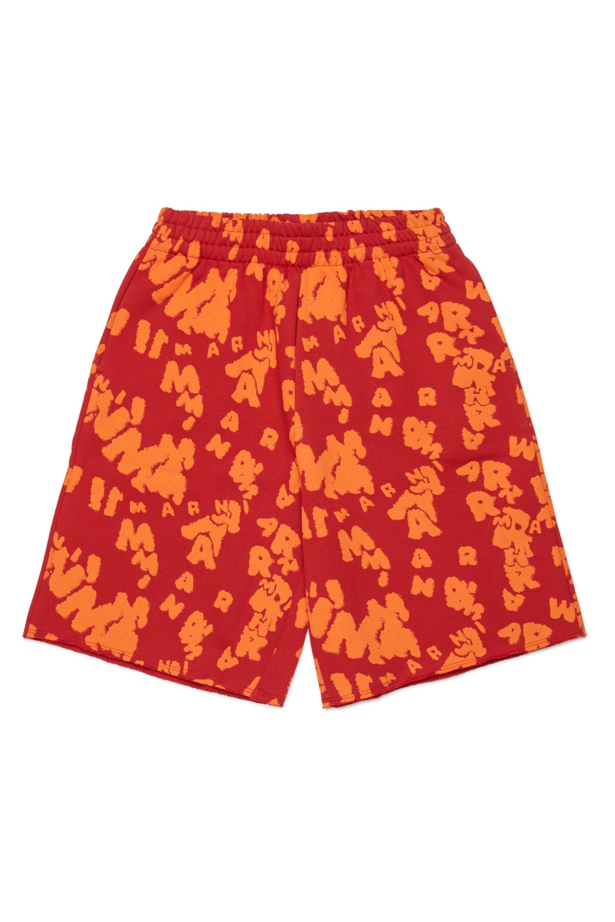 Shorts in felpa con logo allover