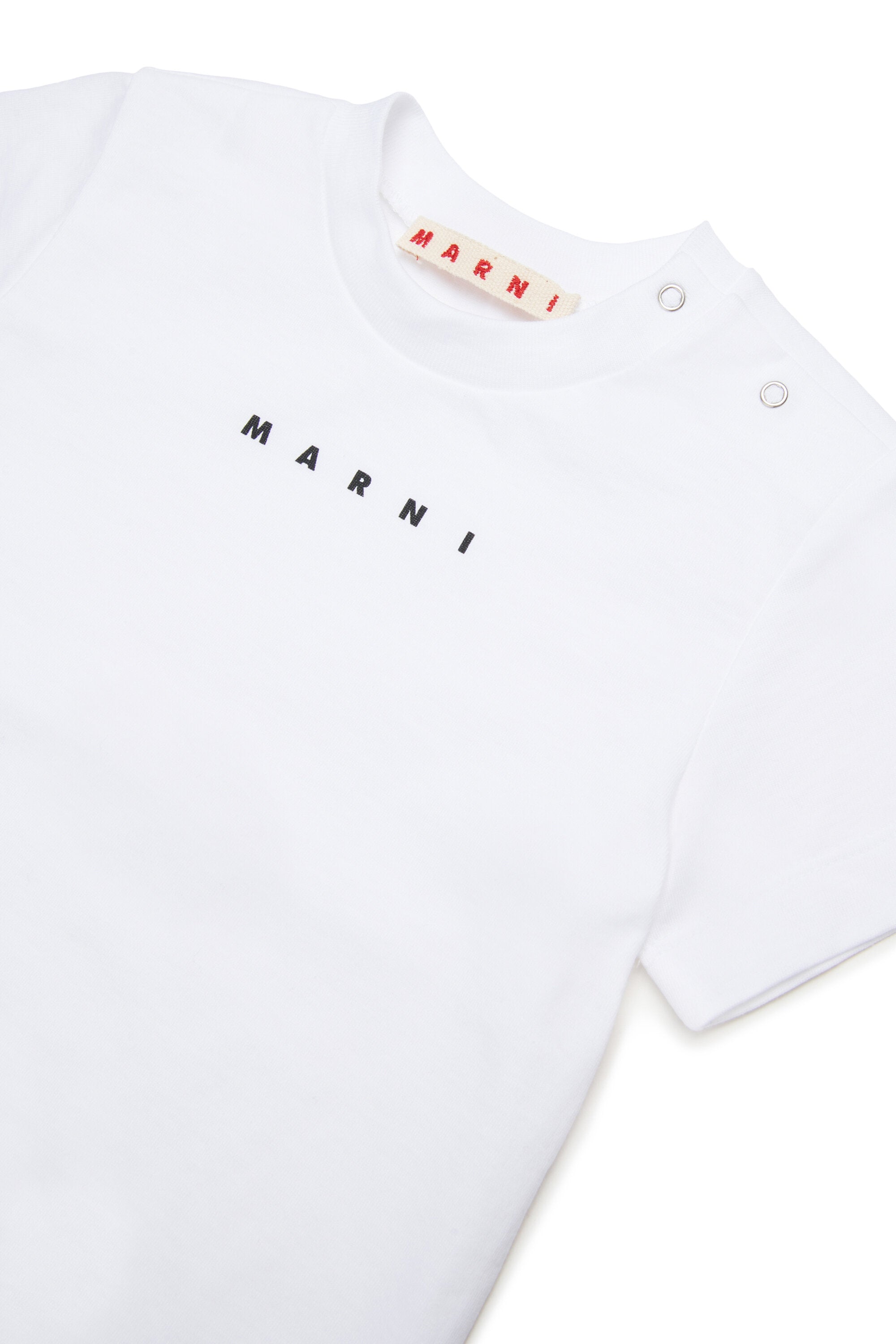 T-shirt in jersey con logo Marni