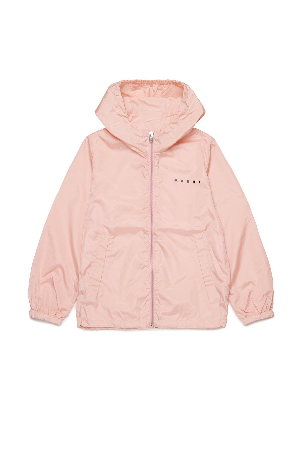 Cazadora cortavientos con logo estampado