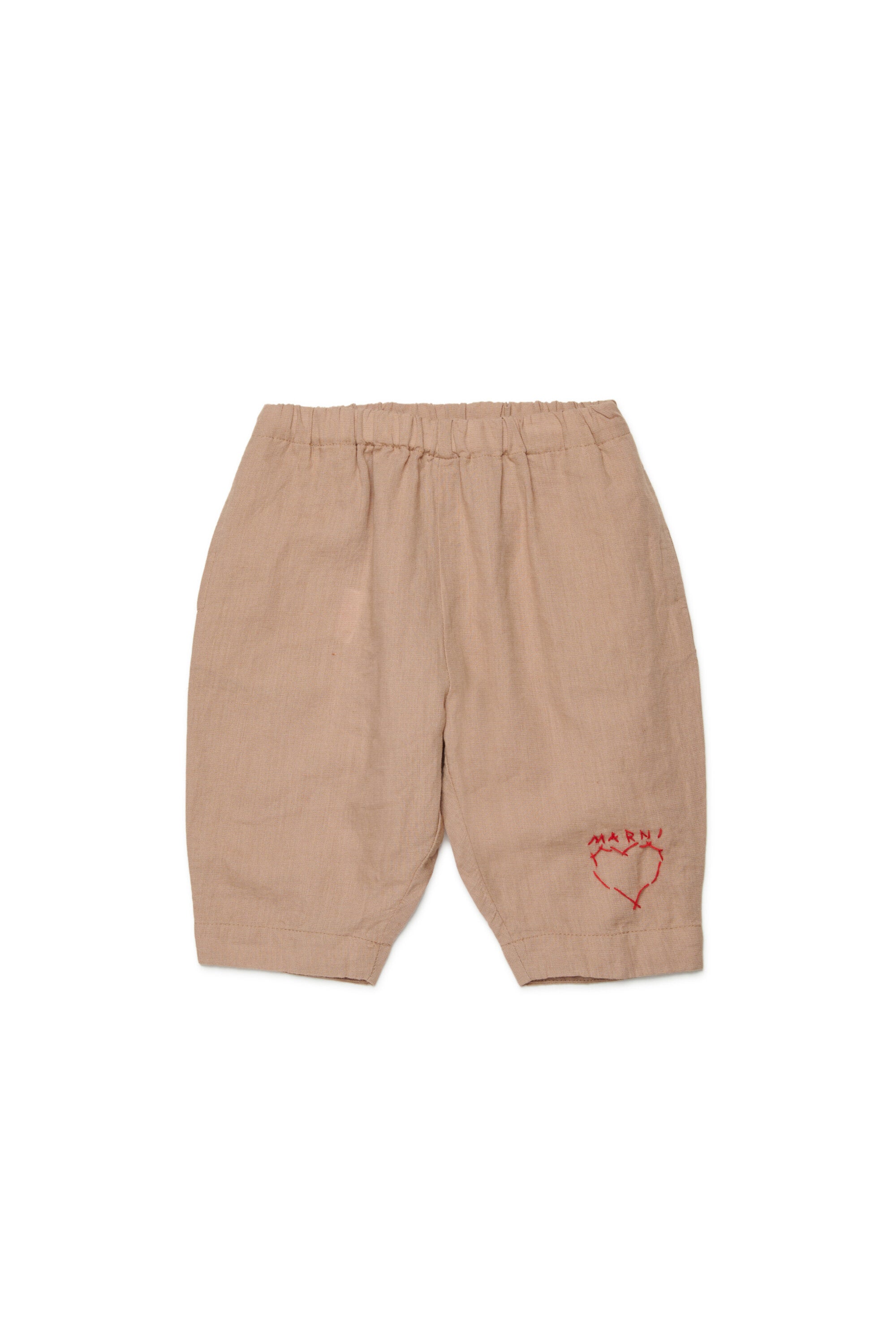 Trousers with embroidered logo