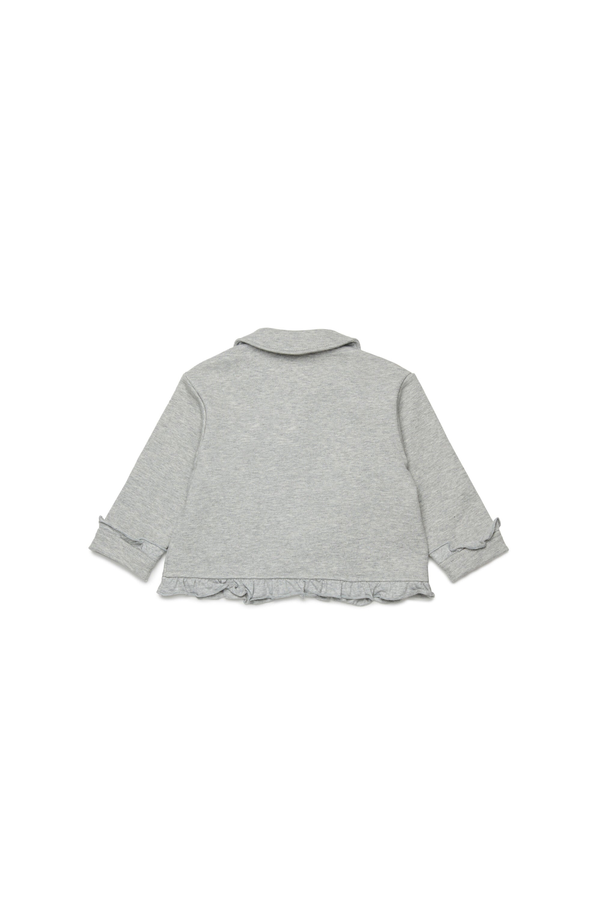 Chaqueta con volantes y logo