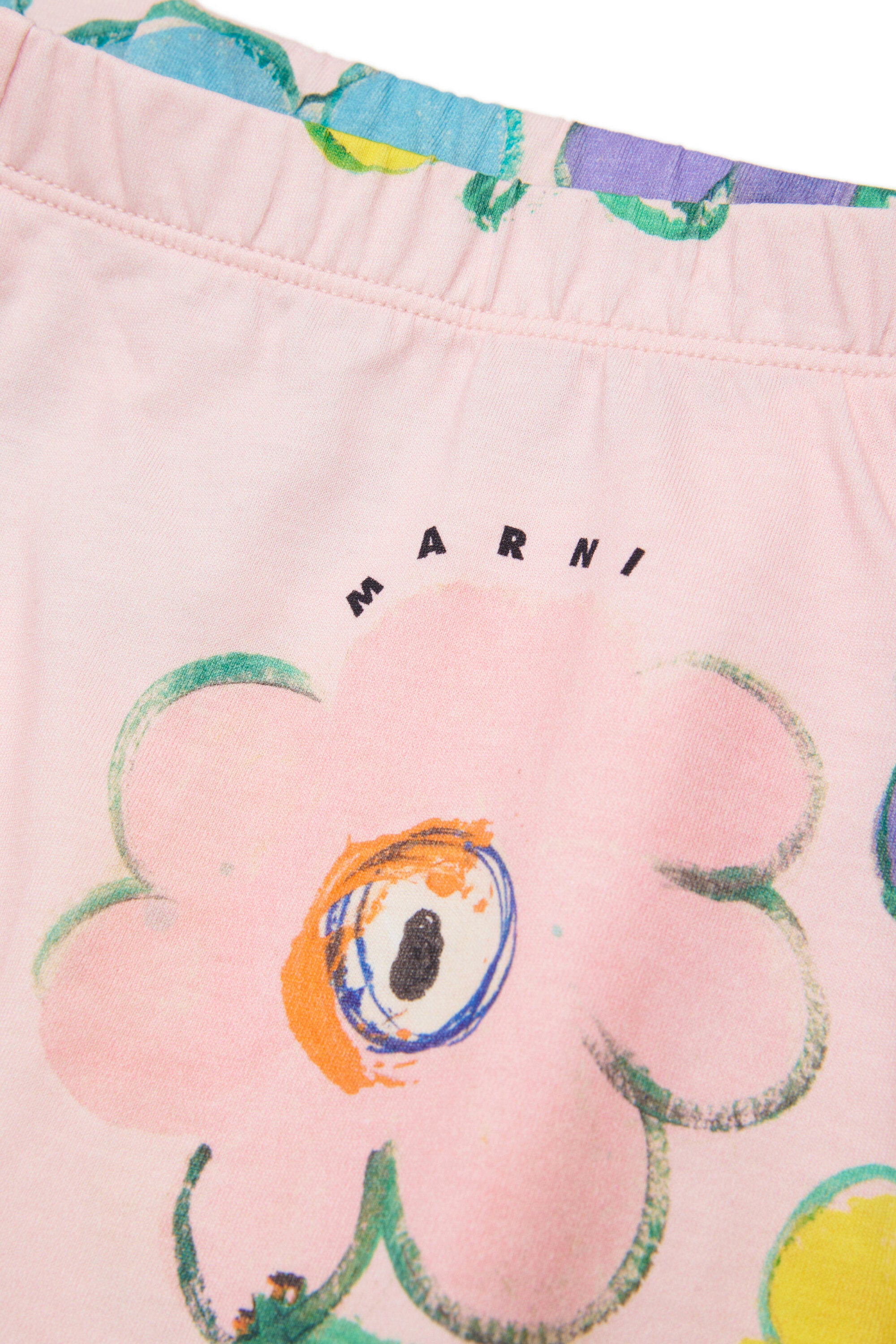 Shorts in felpa con fantasia floreale