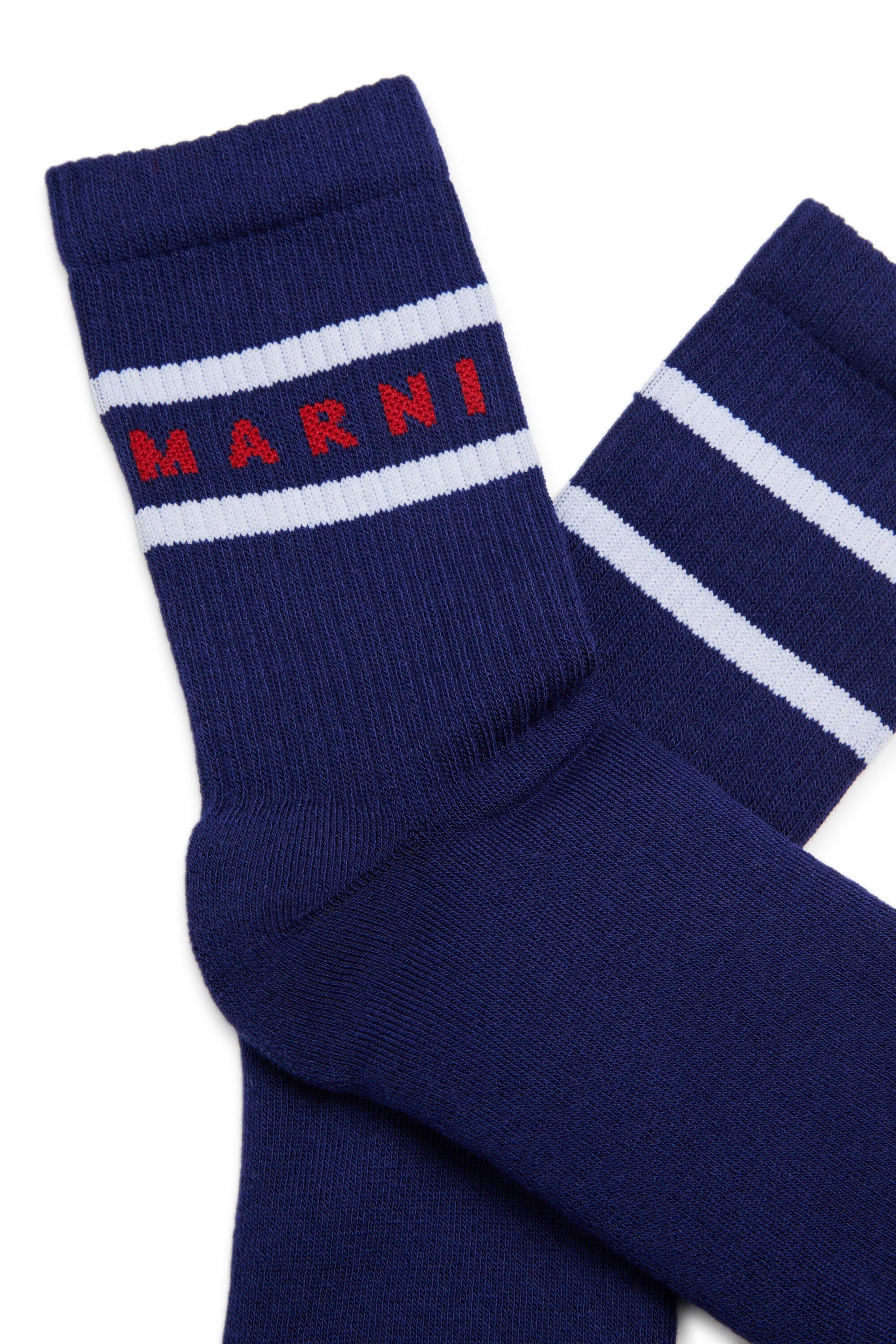 Logo and striped socks