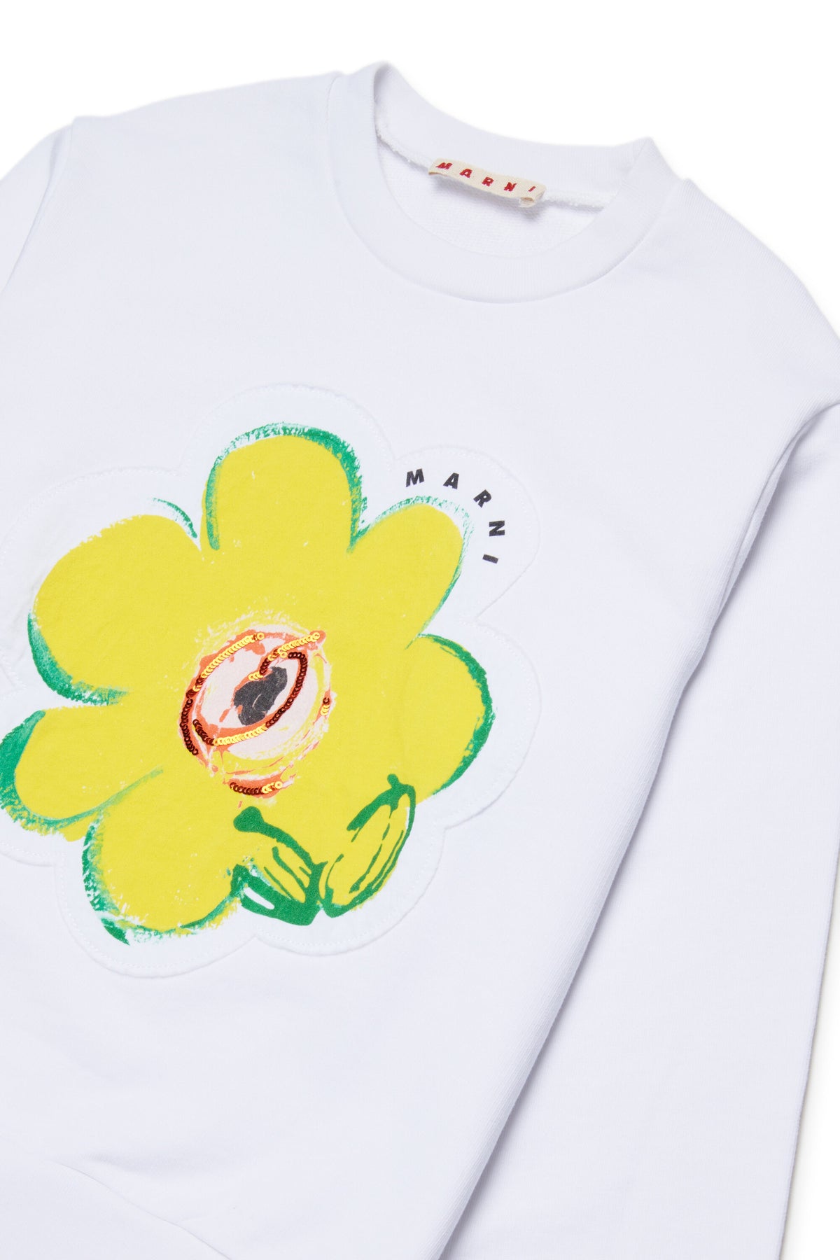 Sweatshirt mit Rundhalsausschnitt und Maxi-Blume