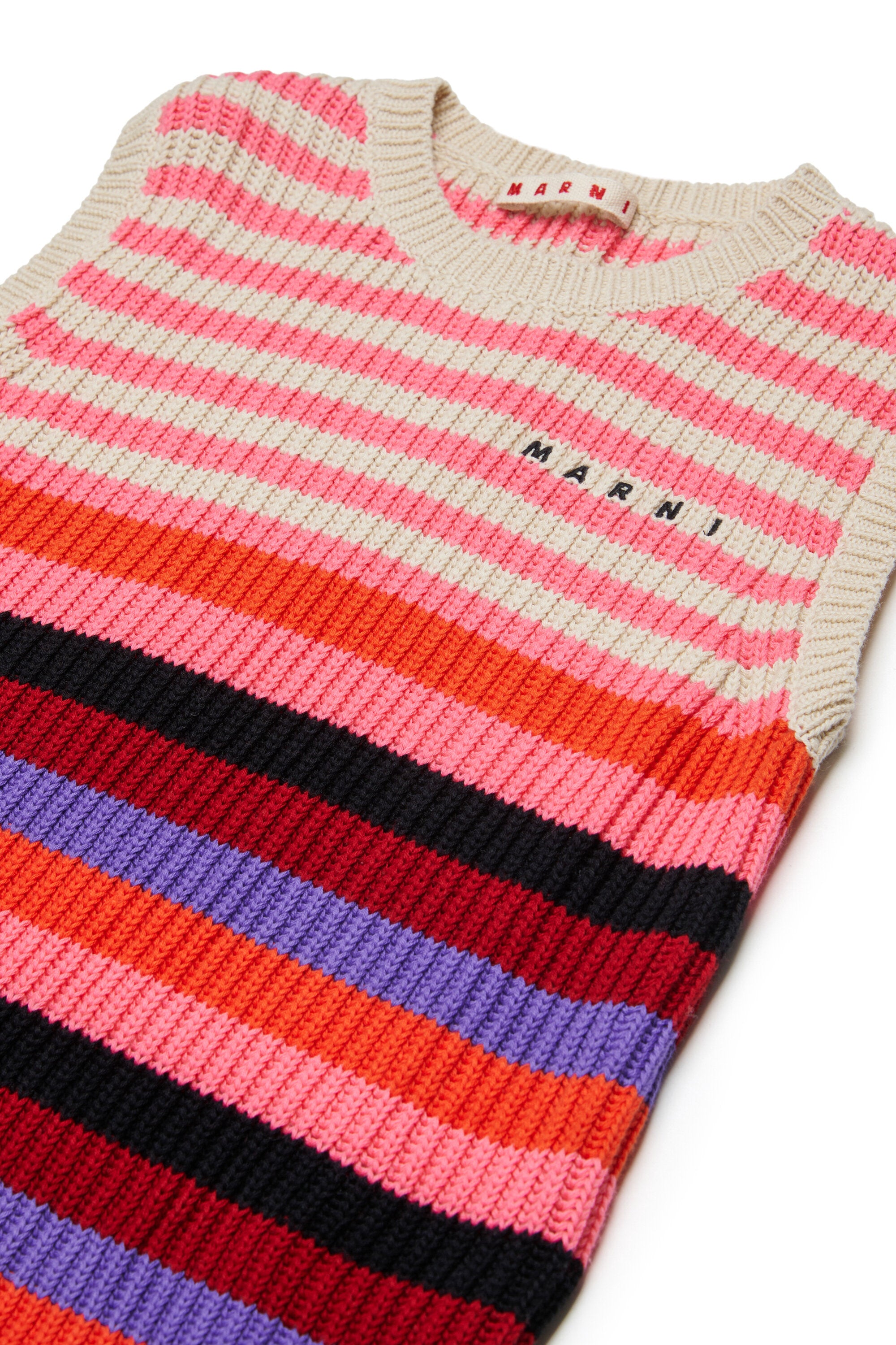 Striped dress with logo