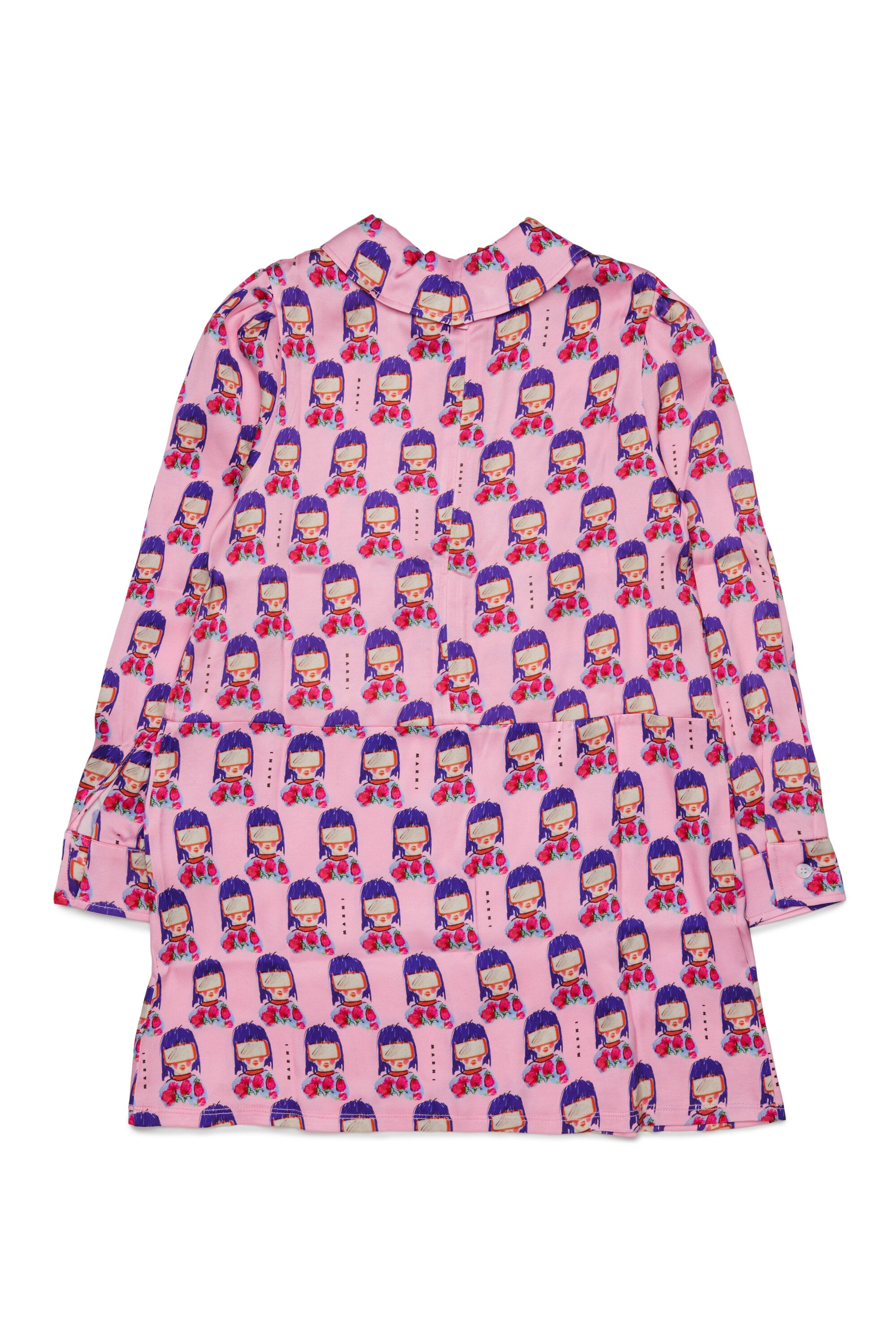 Kleid mit klassischem Kragen und Muster