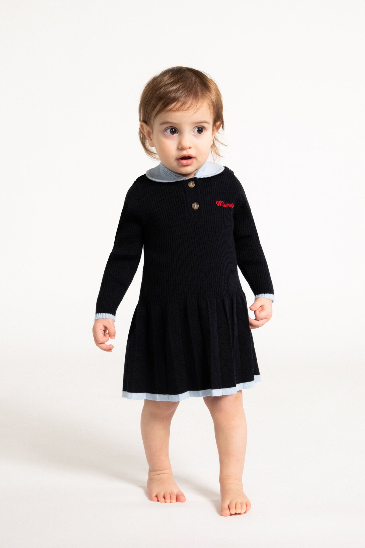Vestido de punto con logo