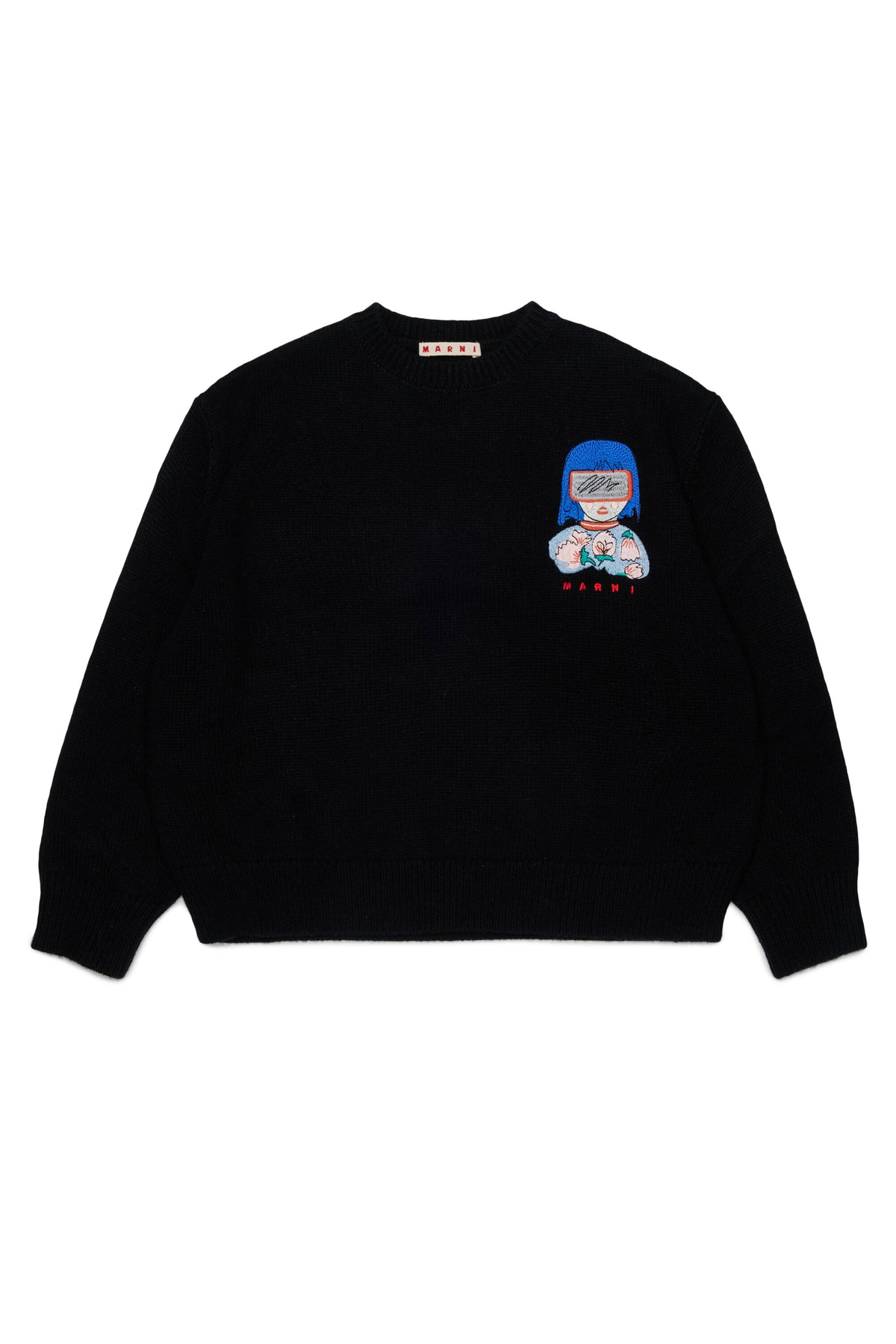Pullover girocollo con logo