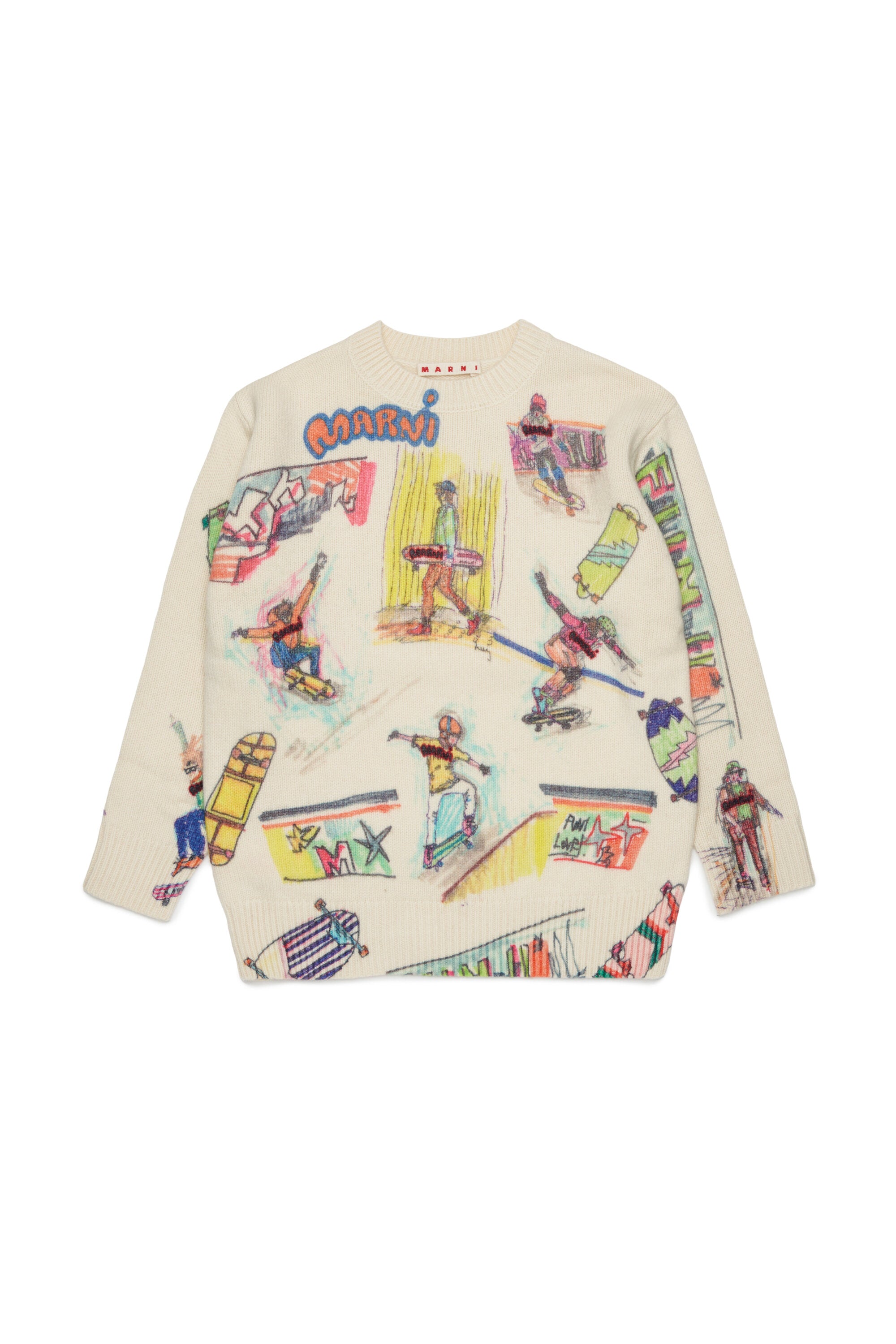 Crew-neck pullover with logo