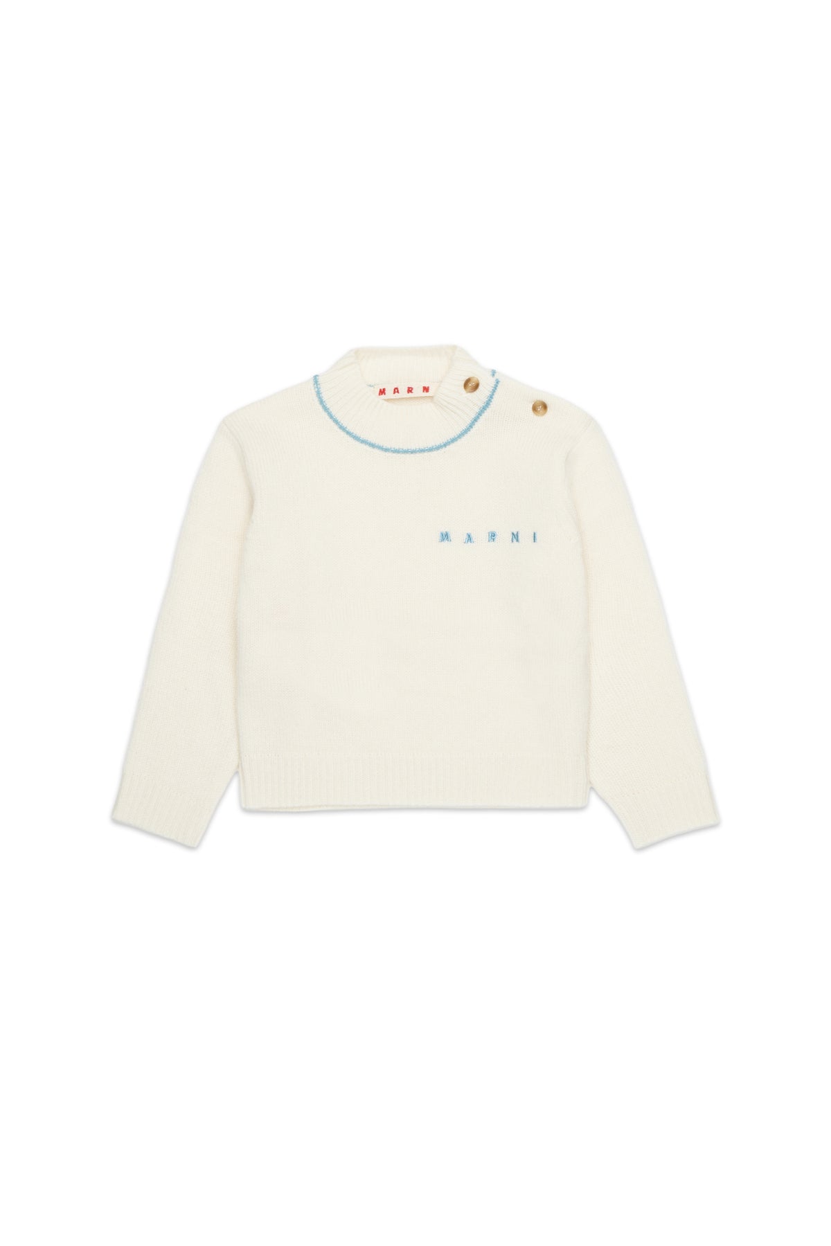Jersey de cuello redondo de lana y cachemira