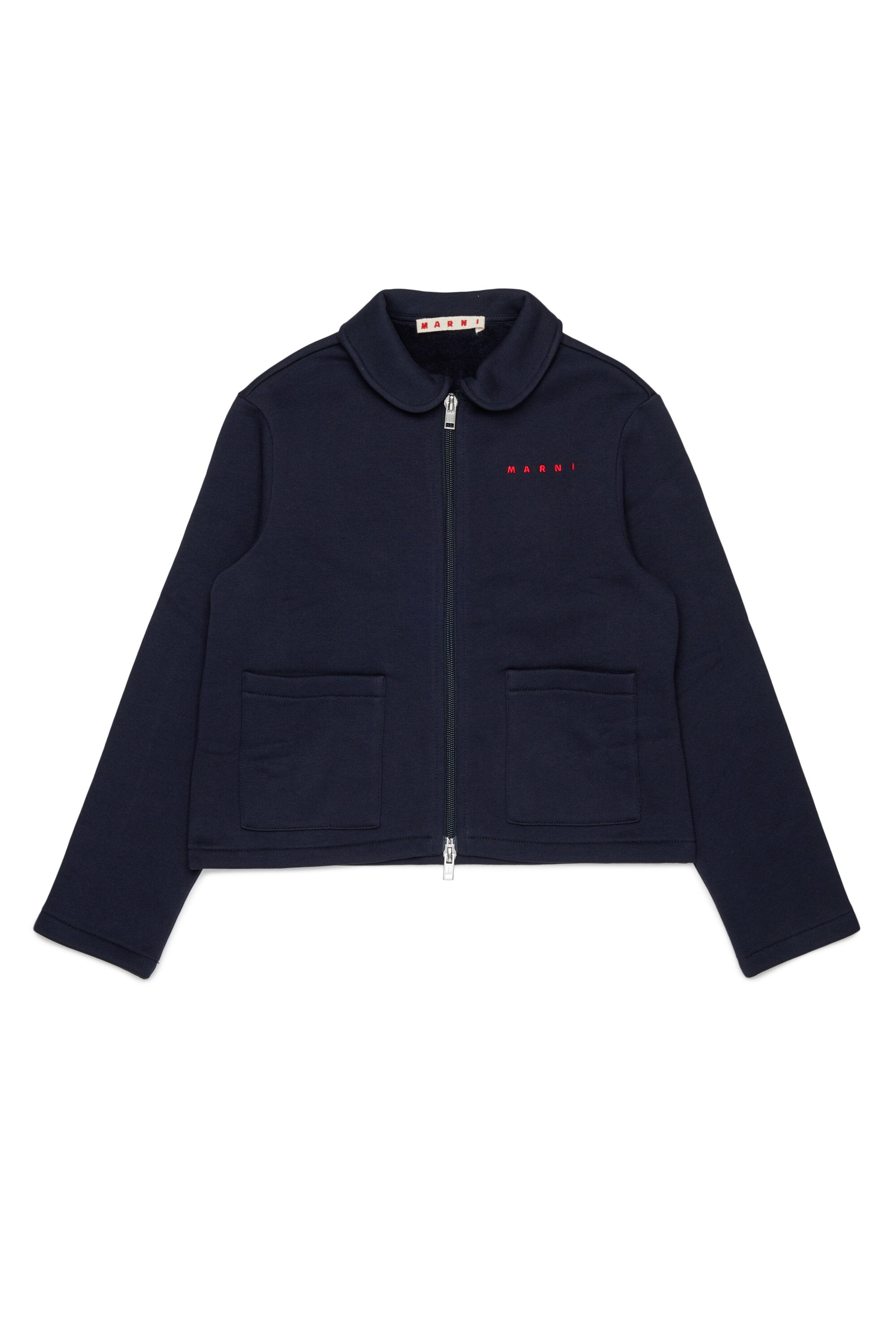 Zip-up sweatshirt with logo