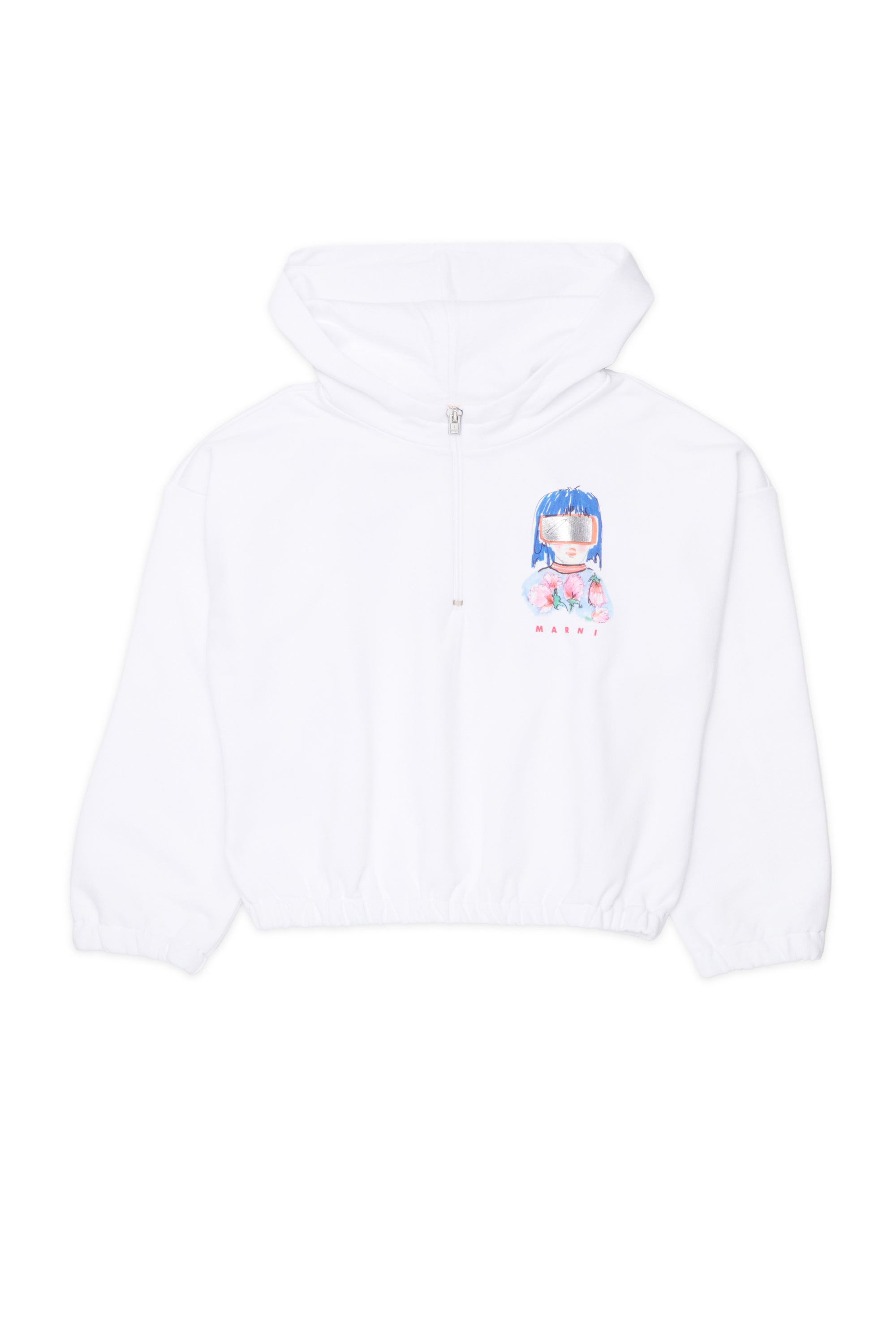 Felpa con cappuccio e logo