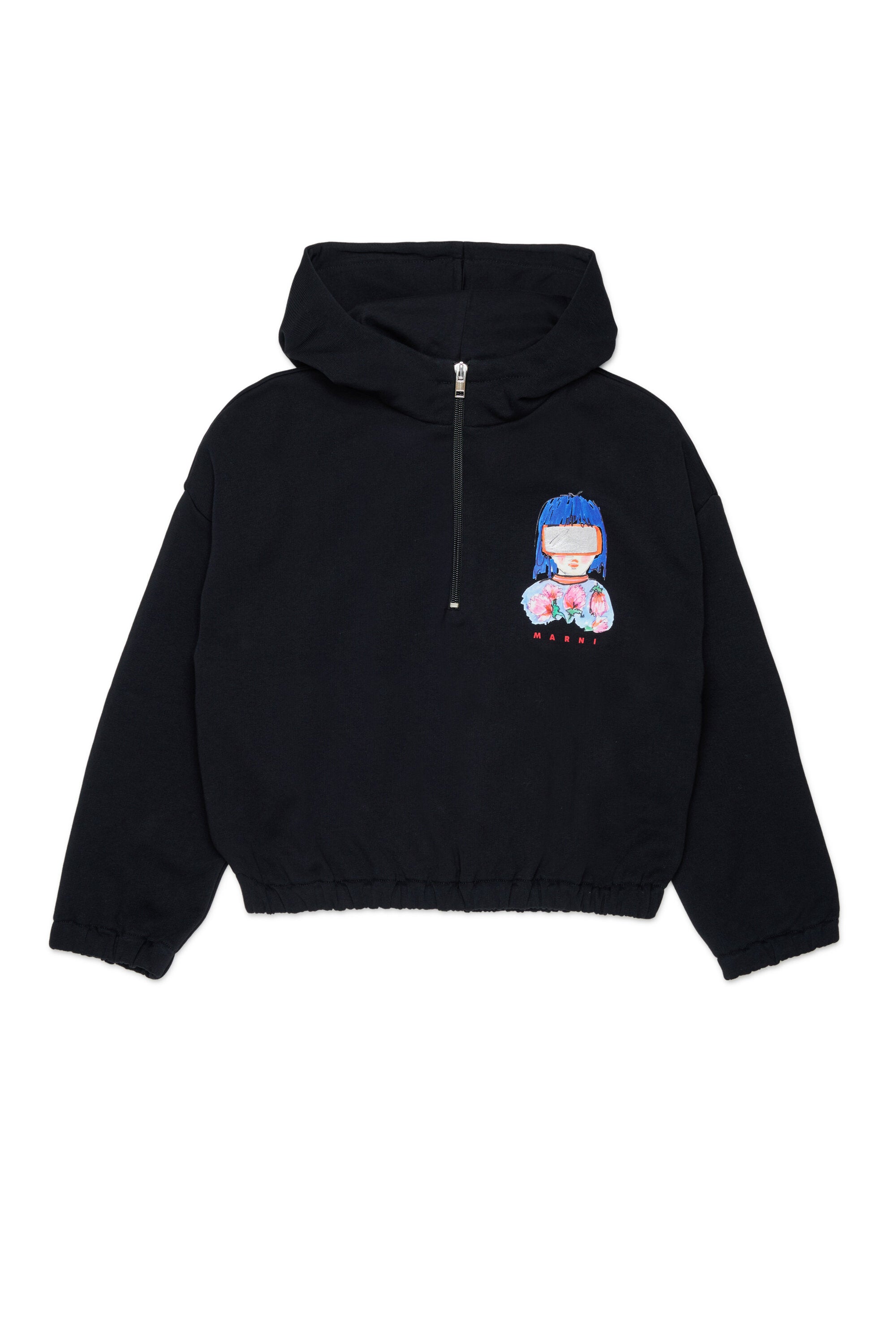 Felpa con cappuccio e logo
