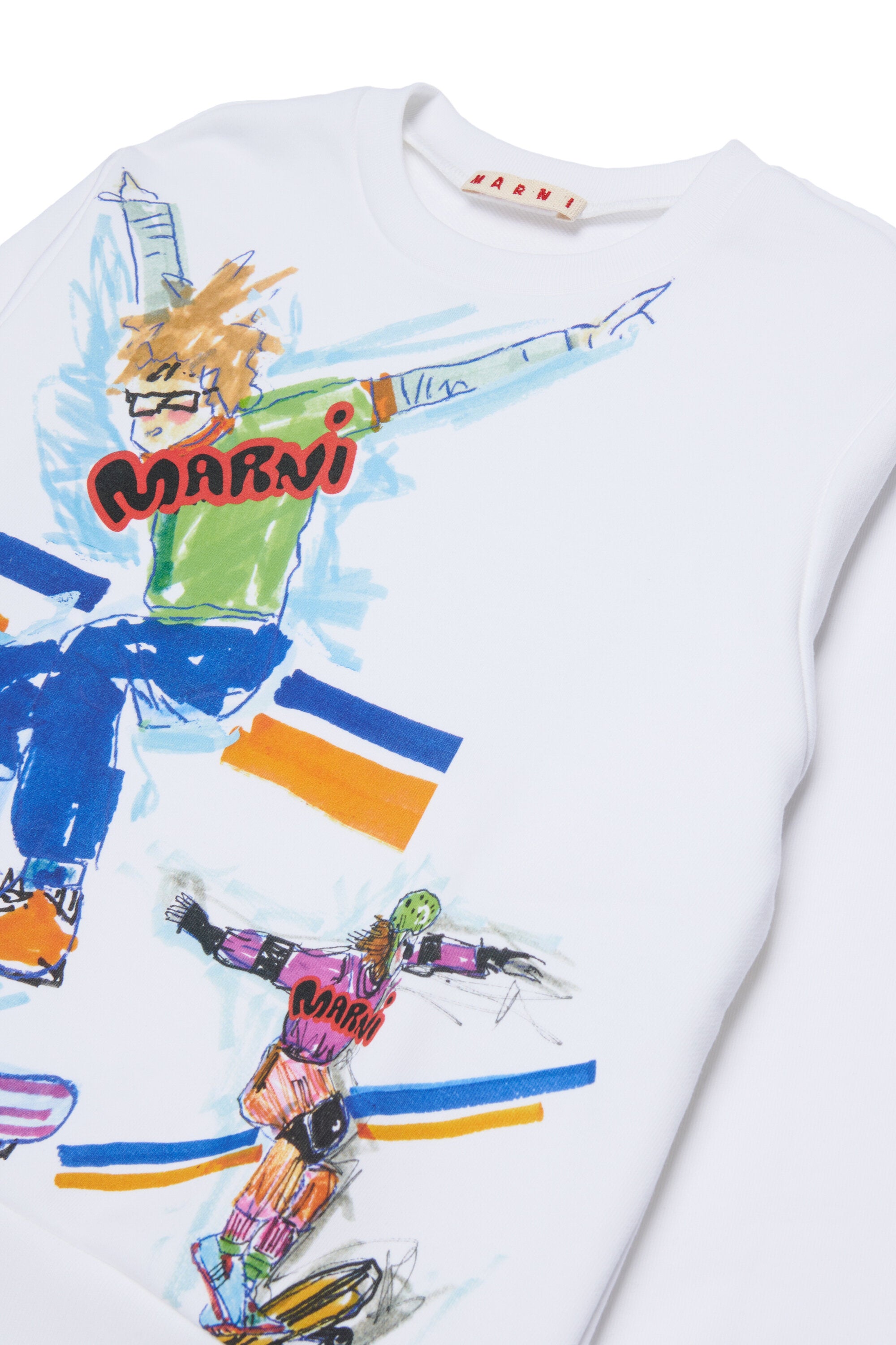 Crew-neck sweatshirt with skater print
