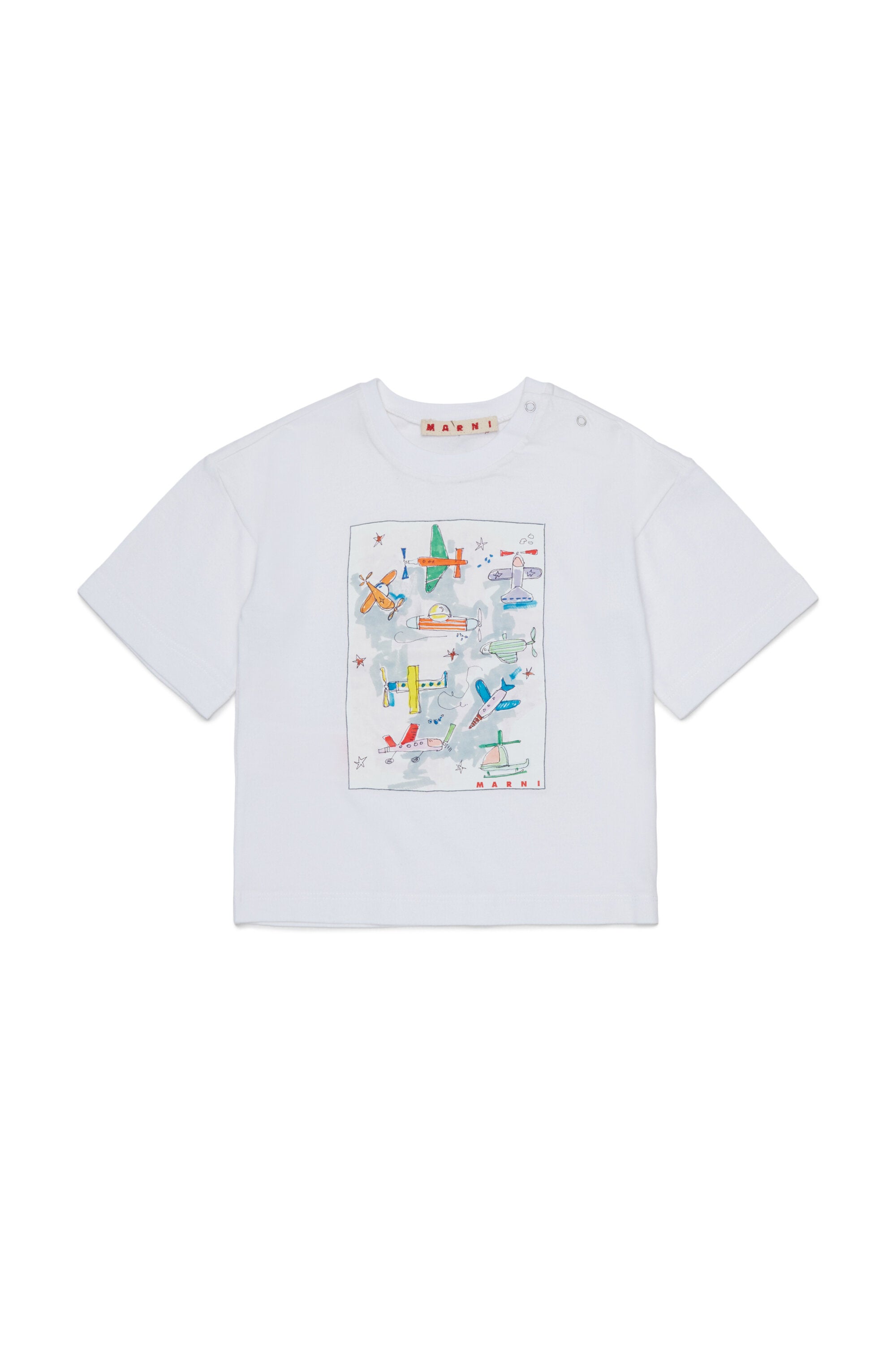 T-shirt avec imprimé avions et logo