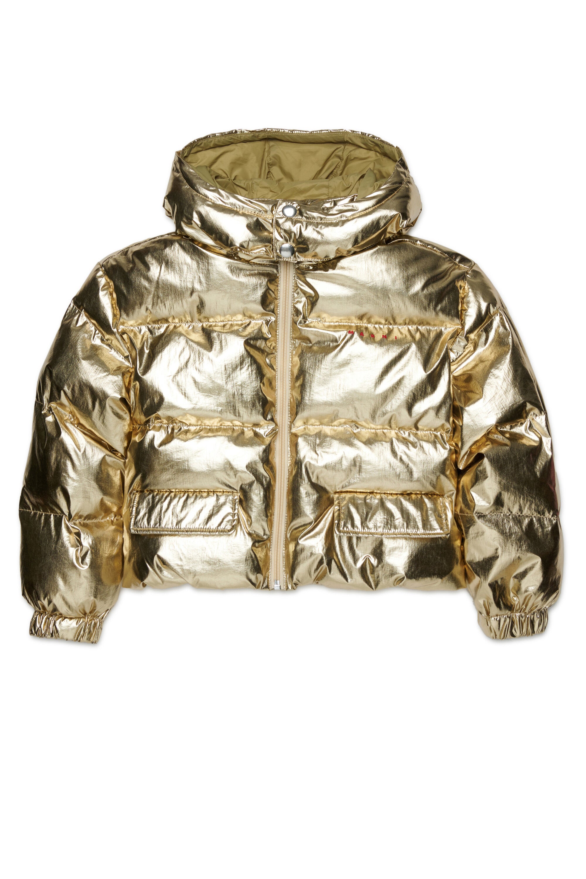 Chaqueta acolchada con logo estampado