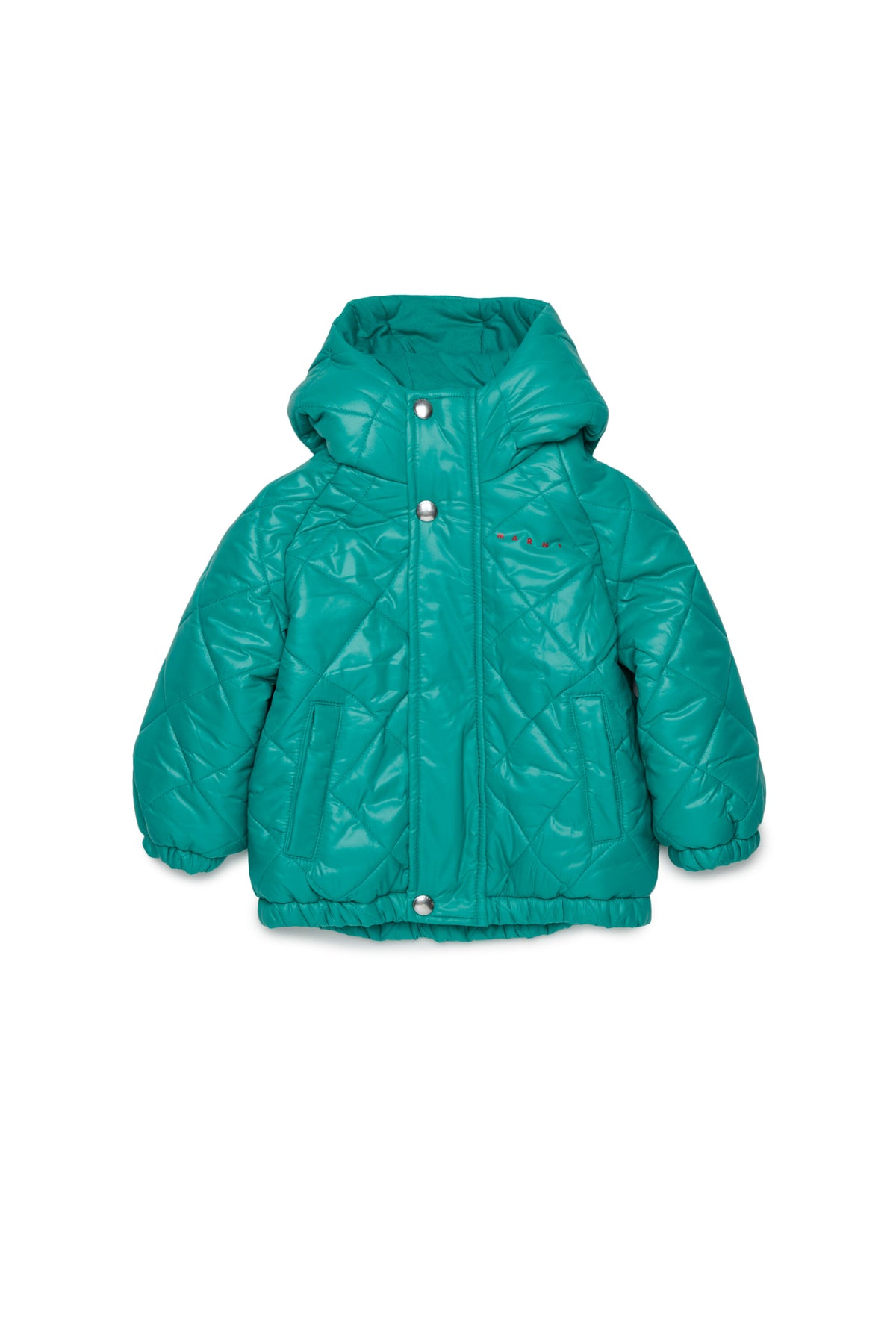 Padded jacket with printed logo